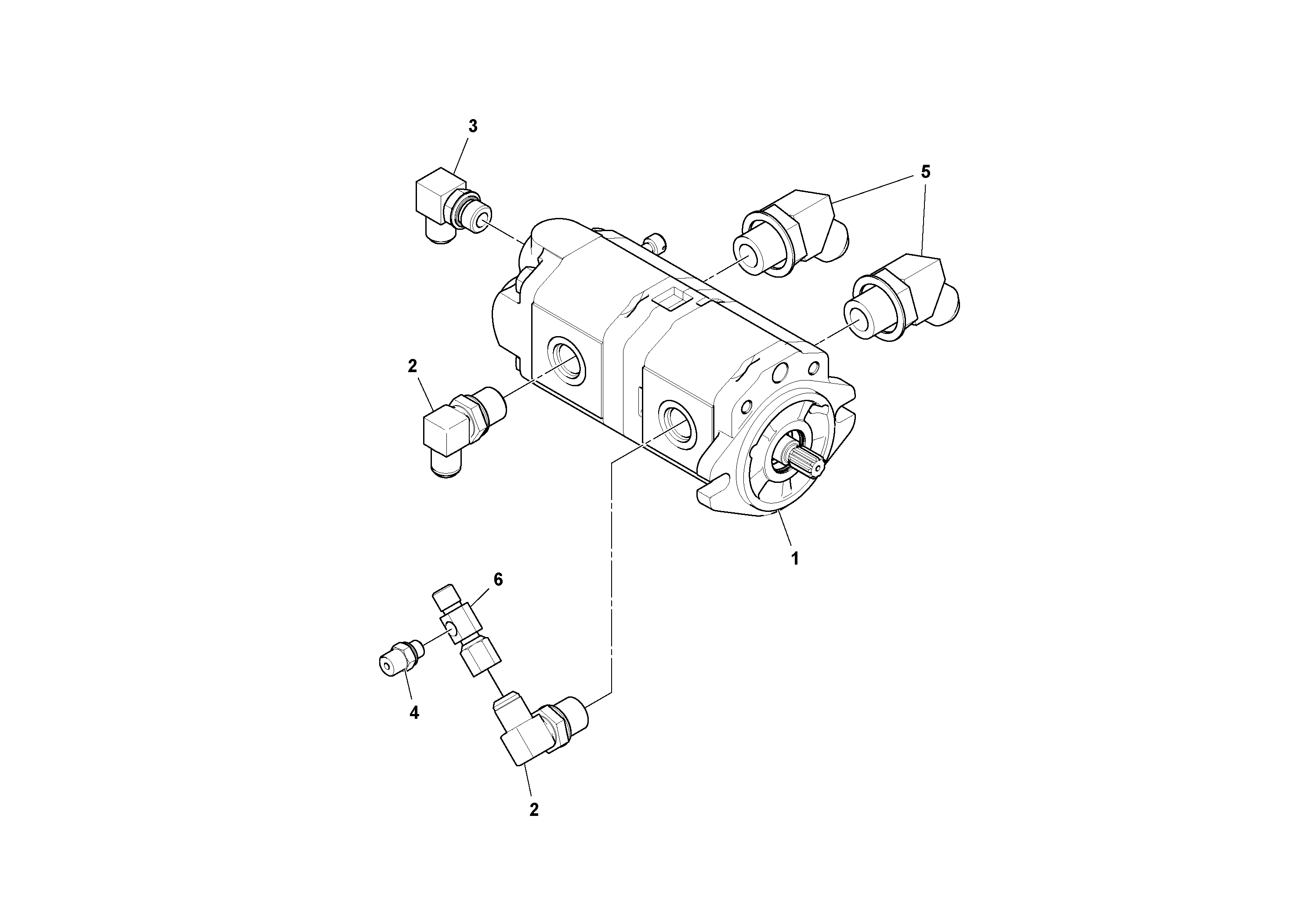 Схема запчастей Volvo SD70D/SD70F/SD77DX/SD77F S/N 197387- - 85454 Leveling Blade Pump Assembly 