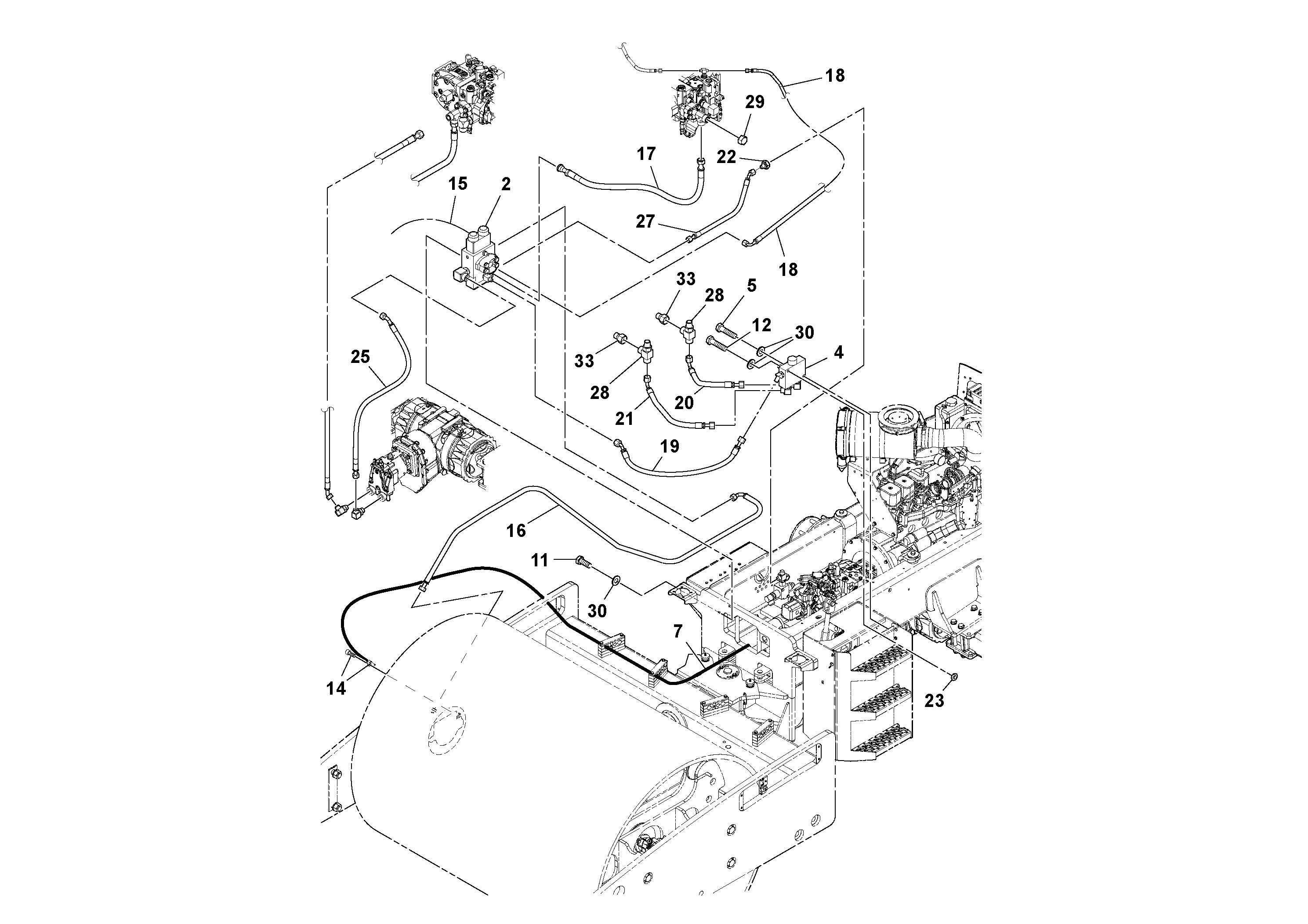 Схема запчастей Volvo SD70D/SD70F/SD77DX/SD77F S/N 197387- - 81825 Traction Enhancement Installation 