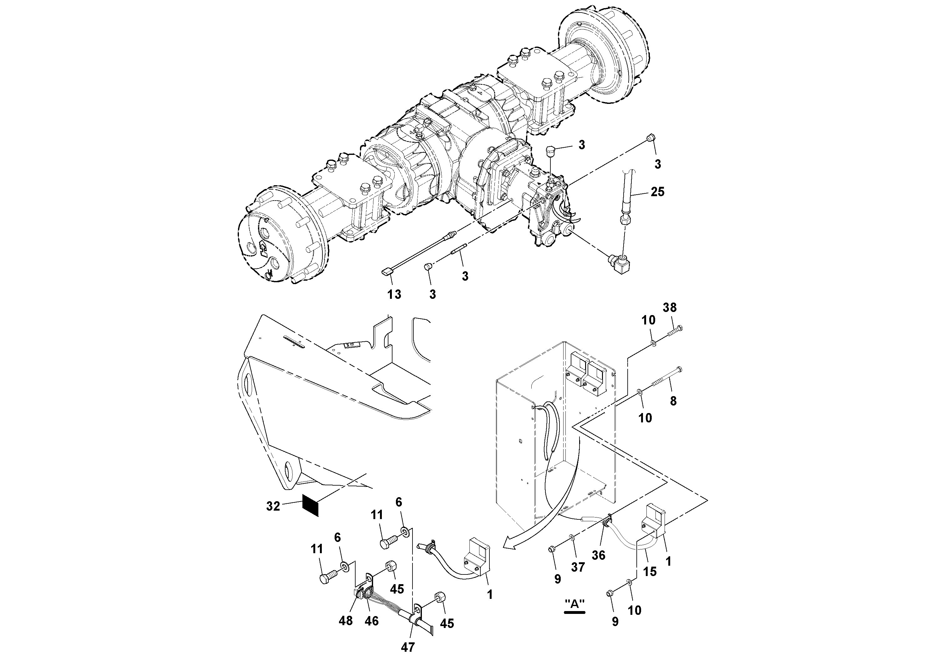 Схема запчастей Volvo SD70D/SD70F/SD77DX/SD77F S/N 197387- - 82559 Traction Enhancement Installation 