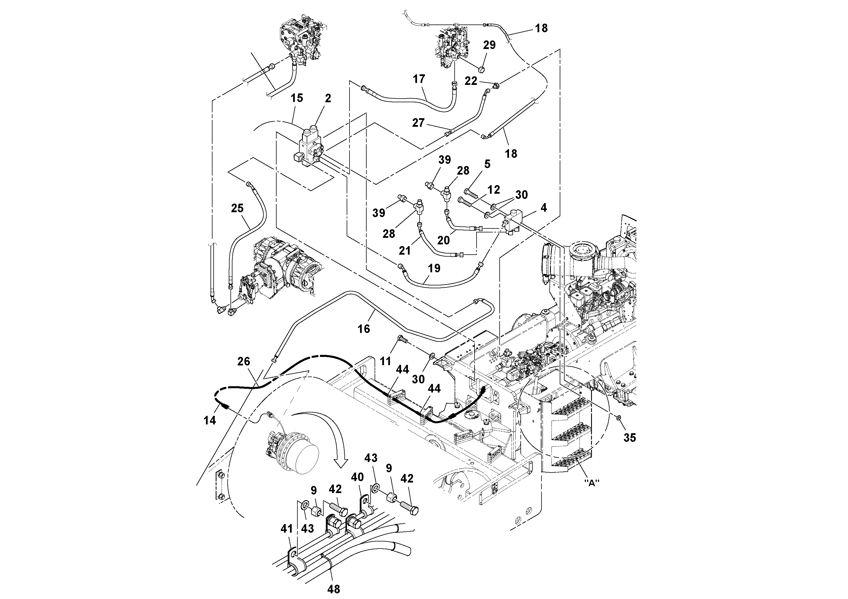Схема запчастей Volvo SD70D/SD70F/SD77DX/SD77F S/N 197387- - 88793 Traction Enhancement Installation 