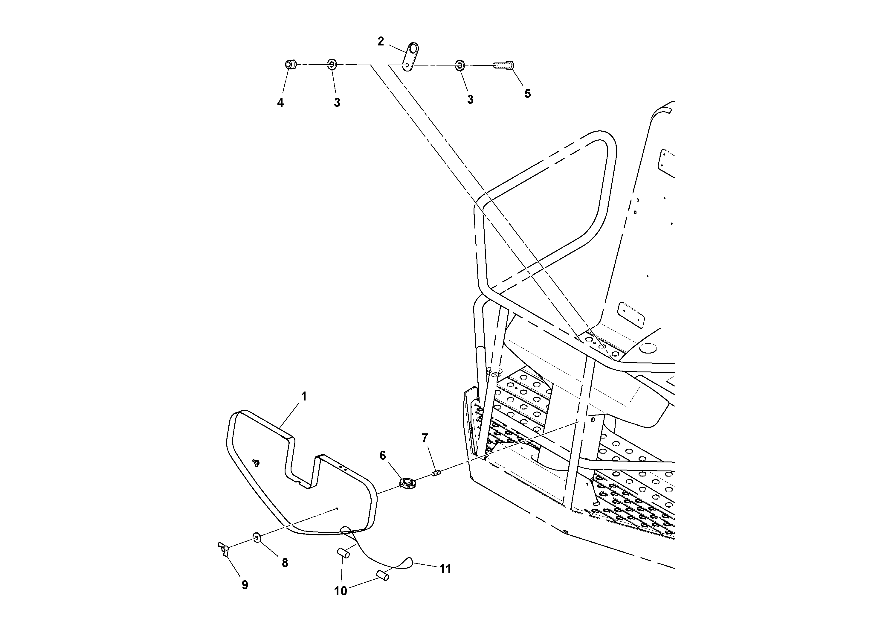Схема запчастей Volvo SD70D/SD70F/SD77DX/SD77F S/N 197387- - 82798 Vandal Cover Installation 