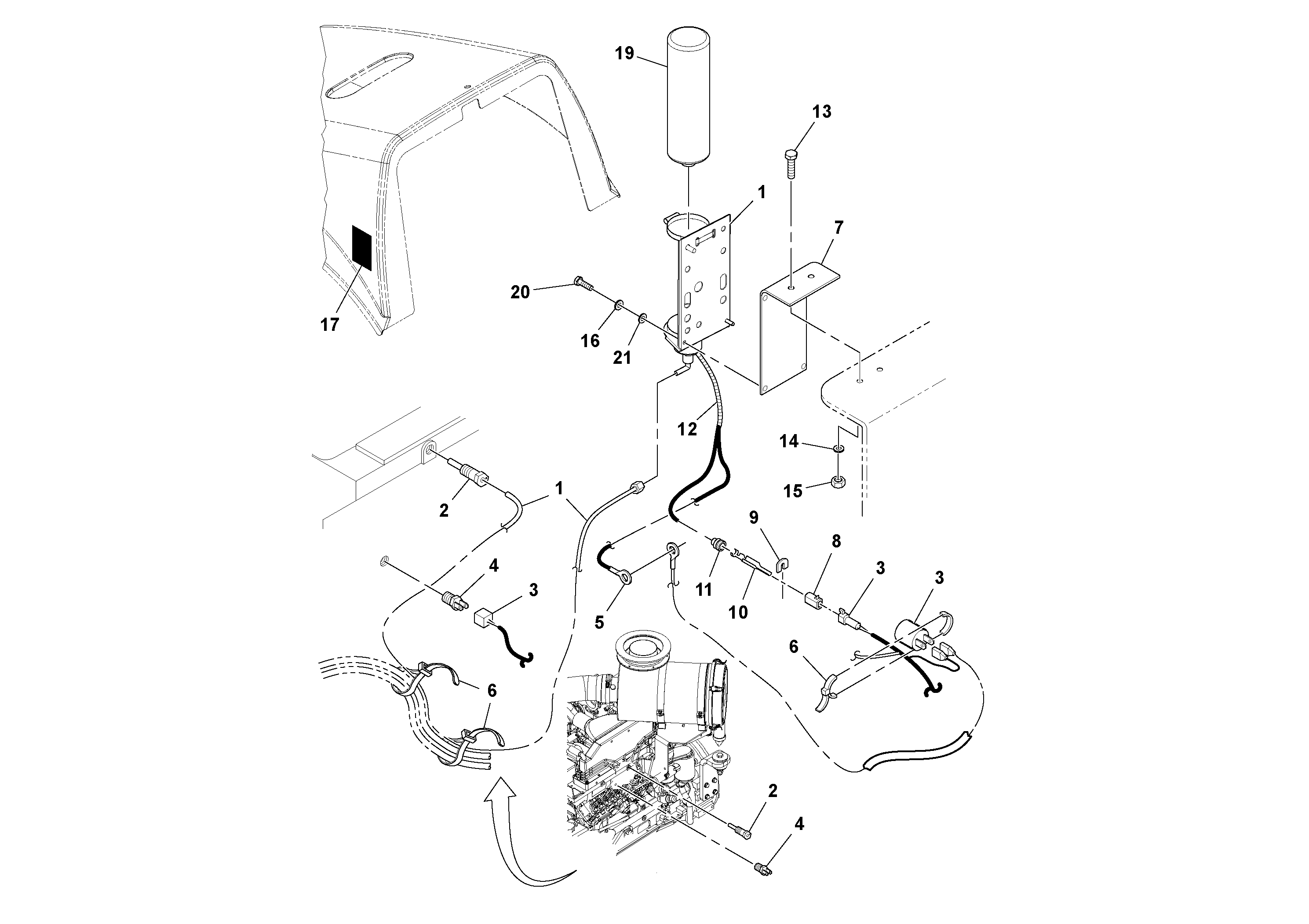 Схема запчастей Volvo SD70D/SD70F/SD77DX/SD77F S/N 197387- - 95955 Cold-start Installation 