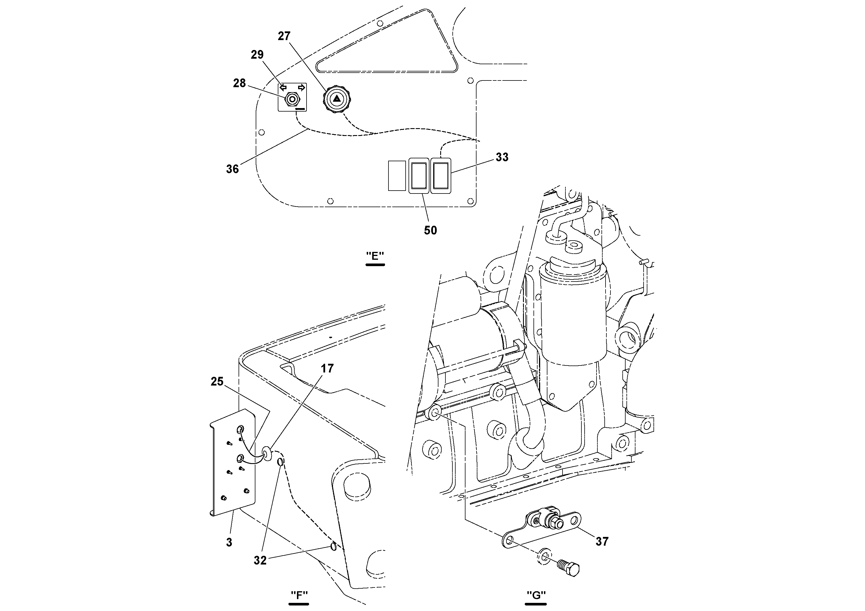 Схема запчастей Volvo SD70D/SD70F/SD77DX/SD77F S/N 197387- - 95730 Headlight Installation 