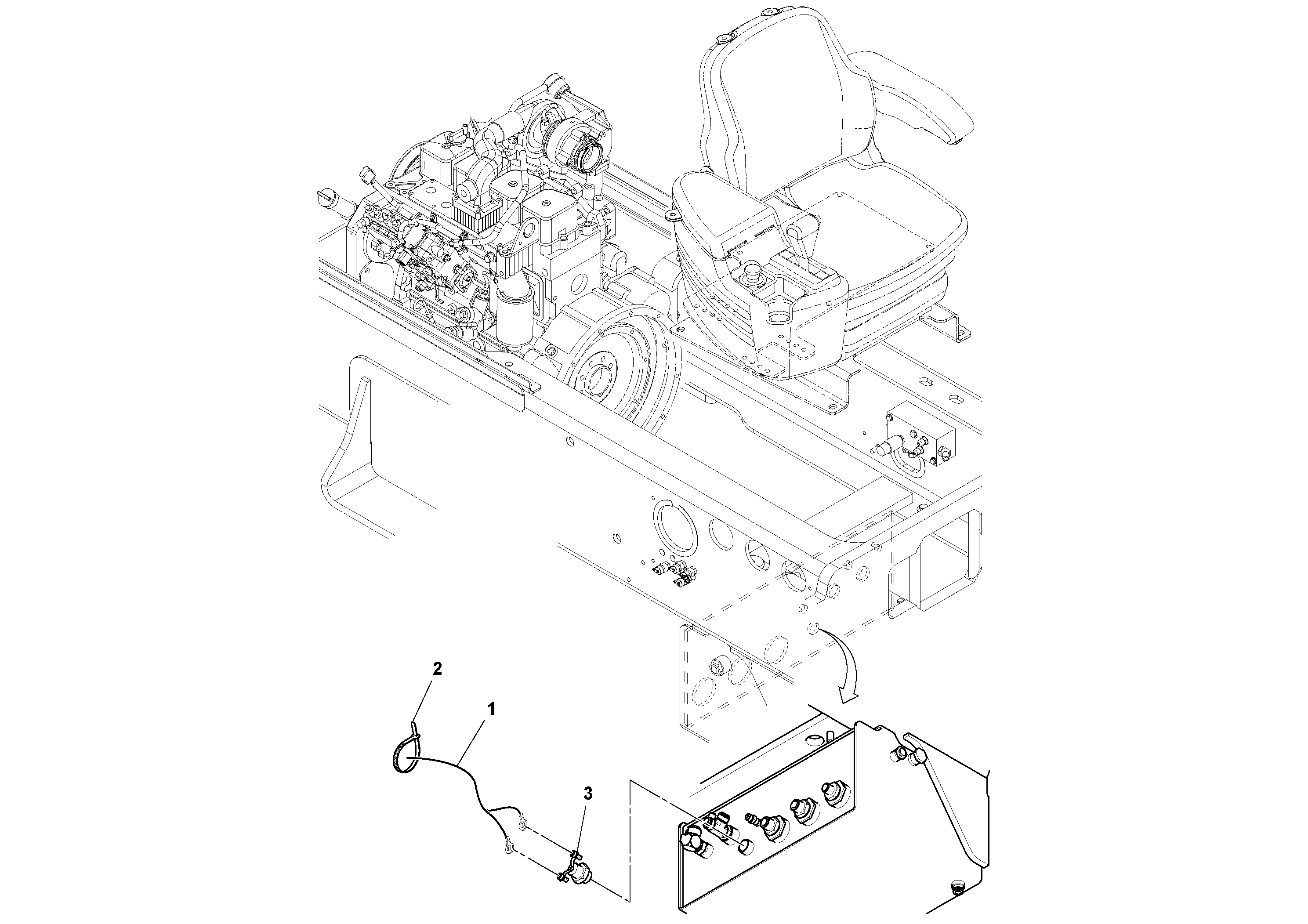 Схема запчастей Volvo SD70D/SD70F/SD77DX/SD77F S/N 197387- - 87935 Audible Alarm Installation 