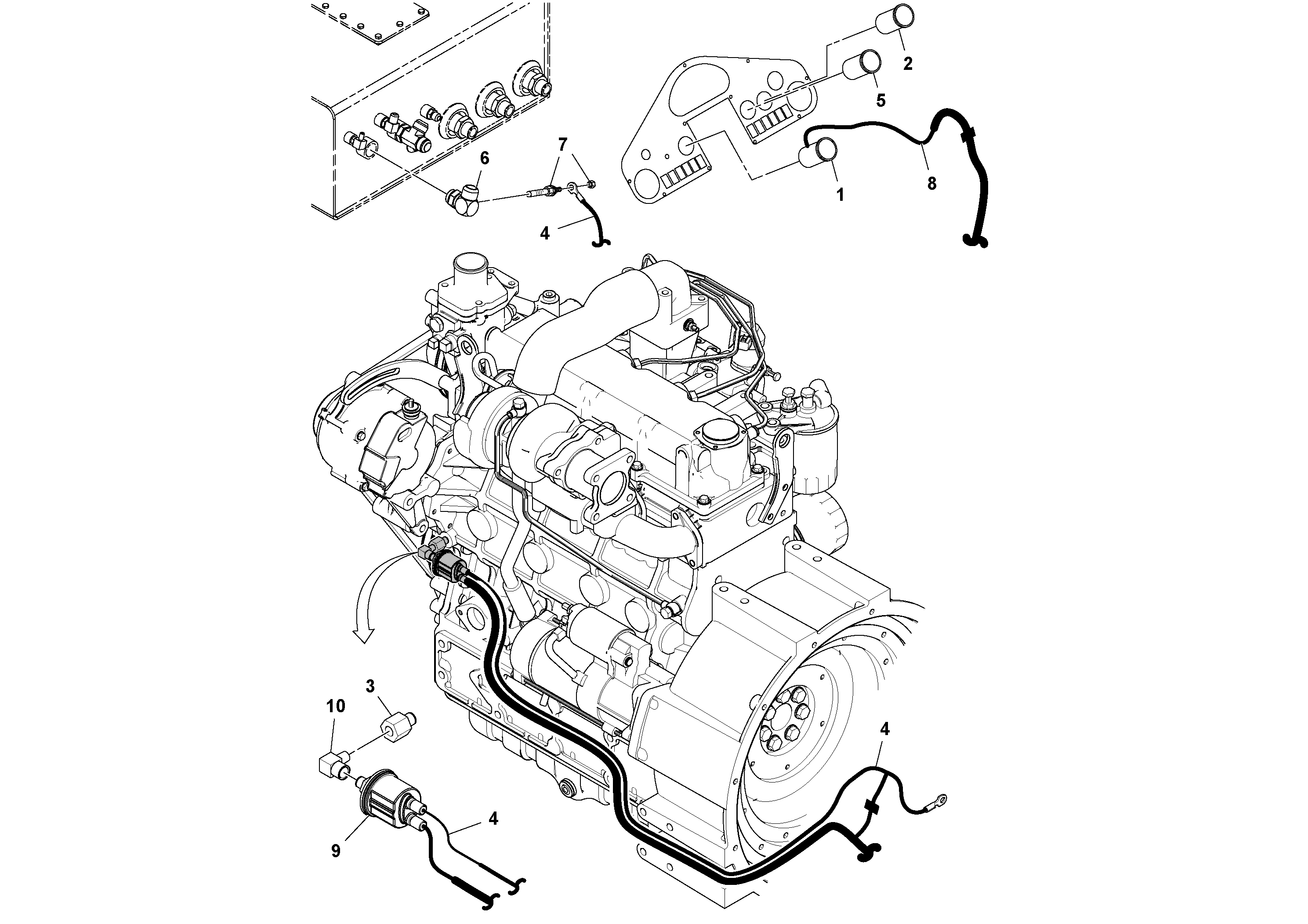 Схема запчастей Volvo SD70D/SD70F/SD77DX/SD77F S/N 197387- - 92076 Gauge Package 