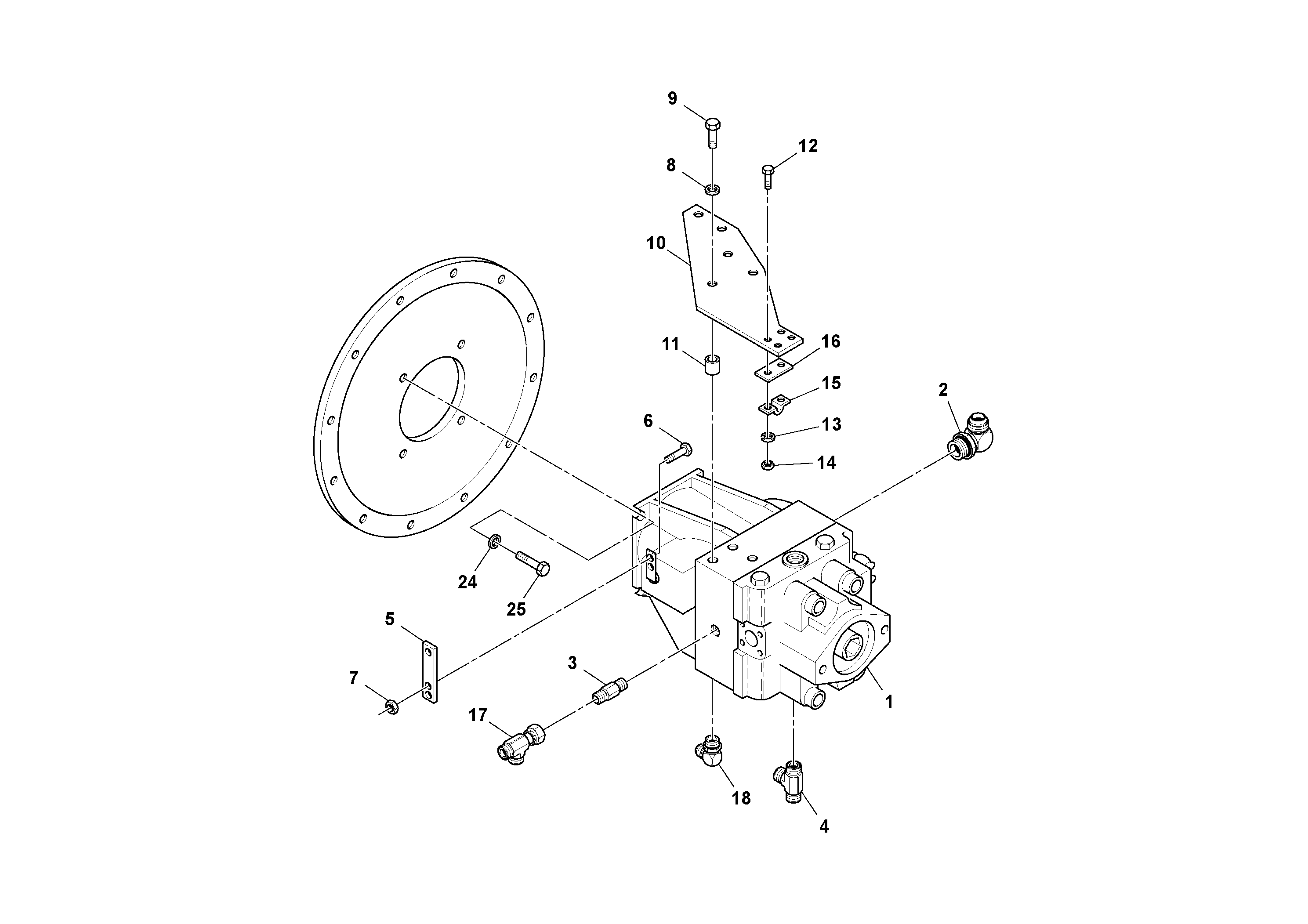 Схема запчастей Volvo SD100C S/N 198060 - - 100118 Propulsion Pump Assembly 