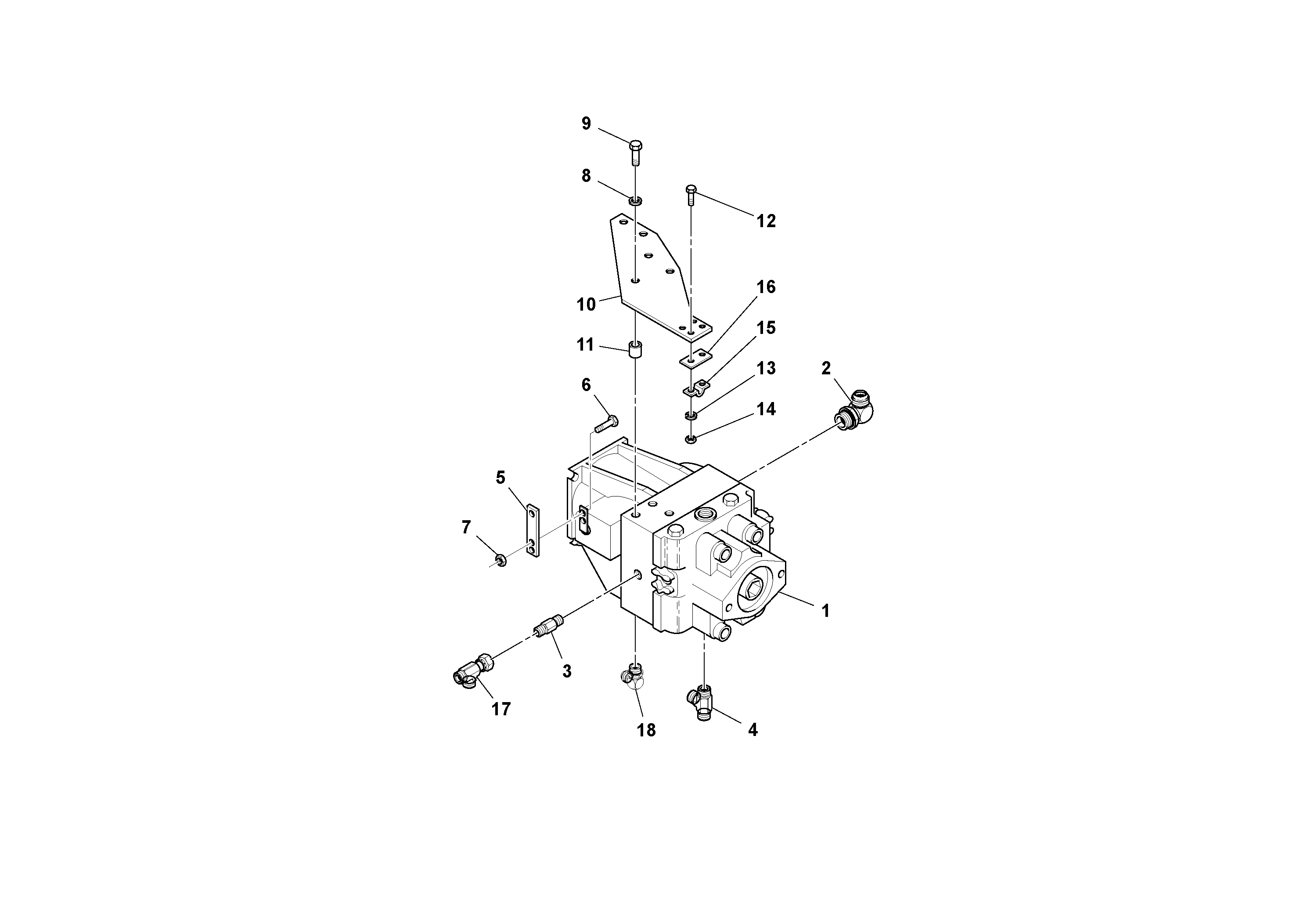 Схема запчастей Volvo SD100C S/N 198060 - - 56709 Propulsion Pump Assembly 