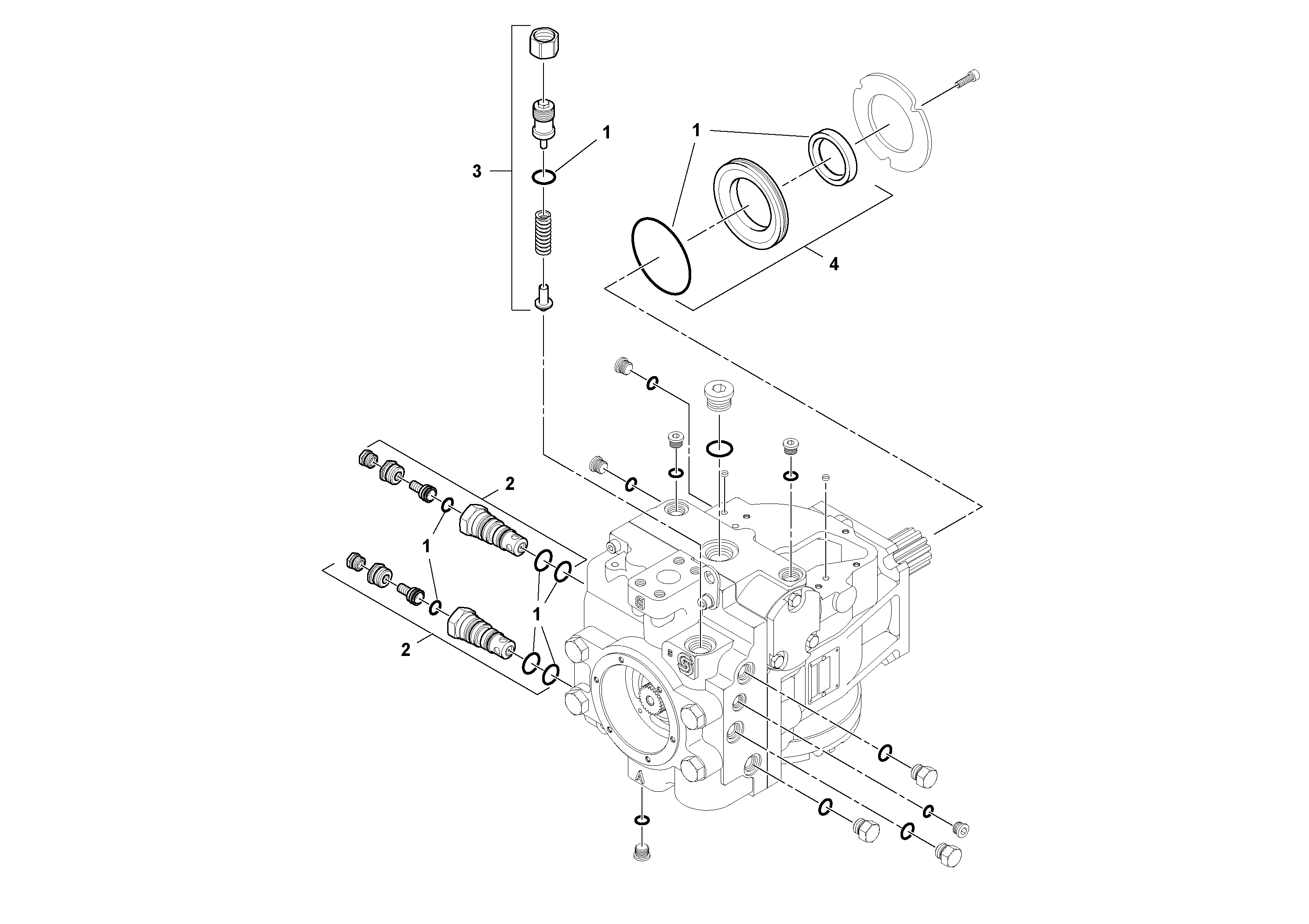 Схема запчастей Volvo SD100C S/N 198060 - - 56710 Propulsion Pump 