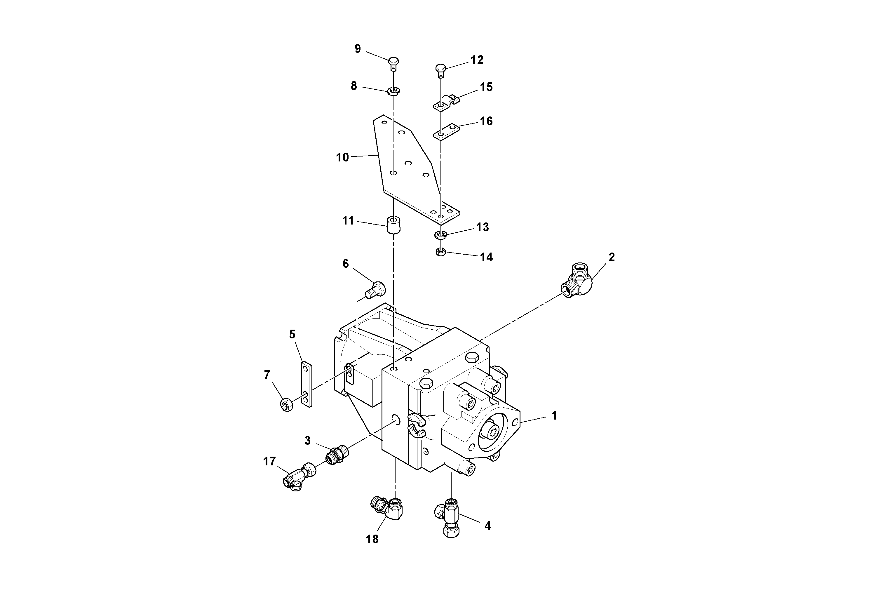 Схема запчастей Volvo SD100C S/N 198060 - - 57992 Propulsion Pump Assembly 