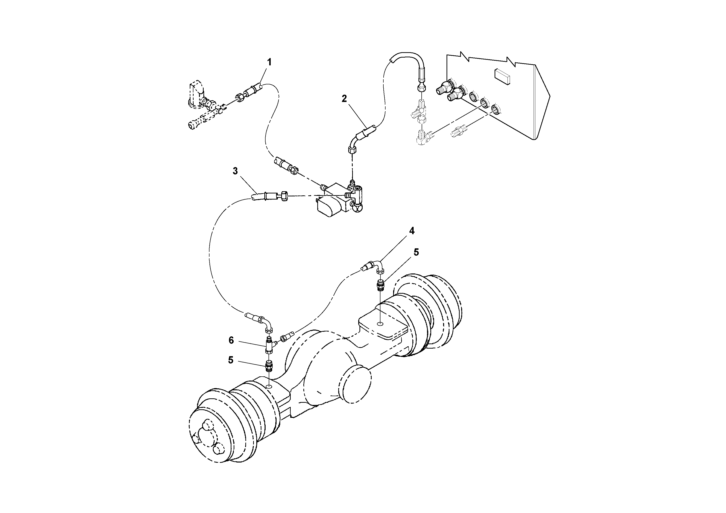 Схема запчастей Volvo SD100C S/N 198060 - - 67510 Brake Hoses Installation 