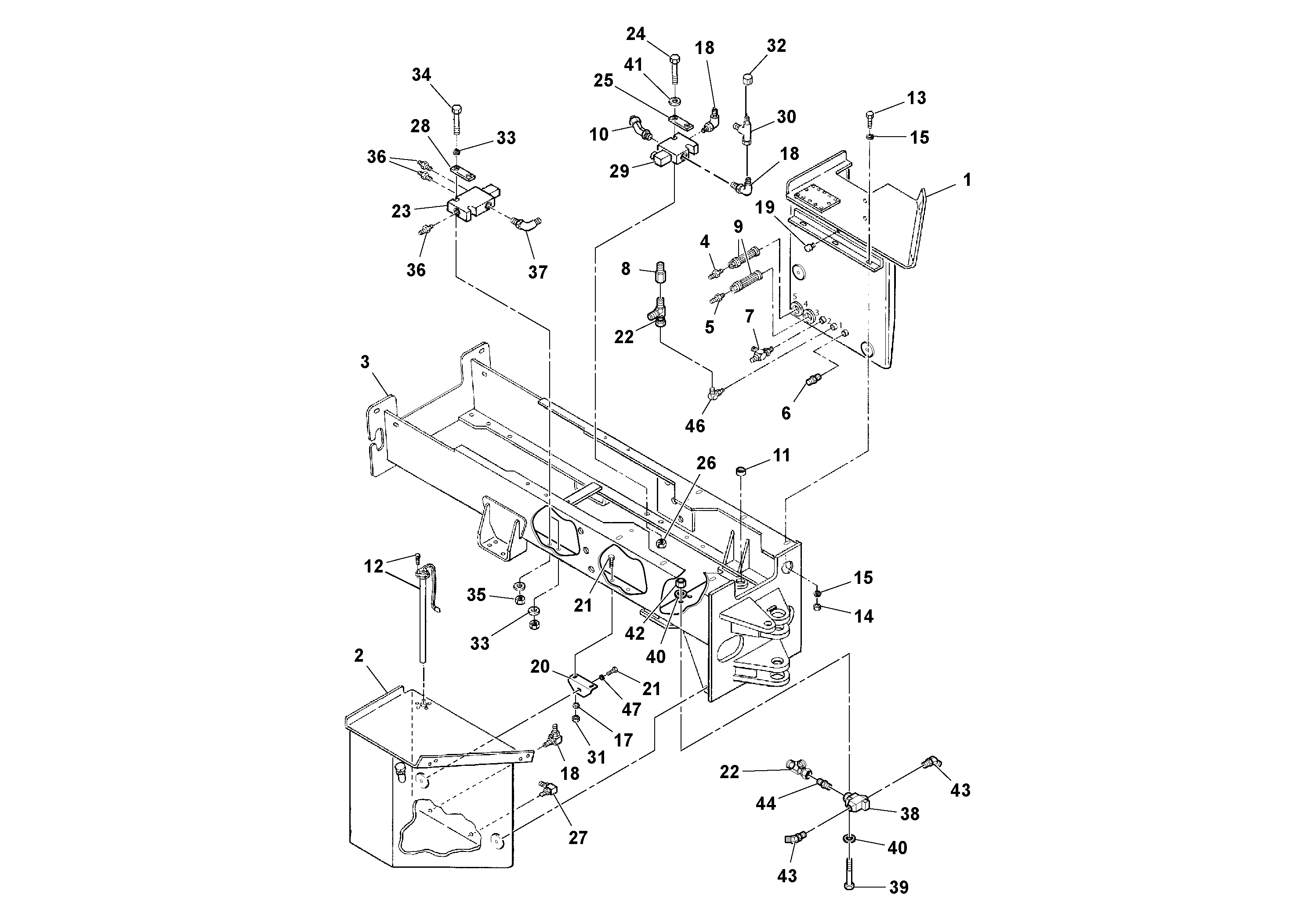 Схема запчастей Volvo SD100C S/N 198060 - - 71669 Main Frame Installation 