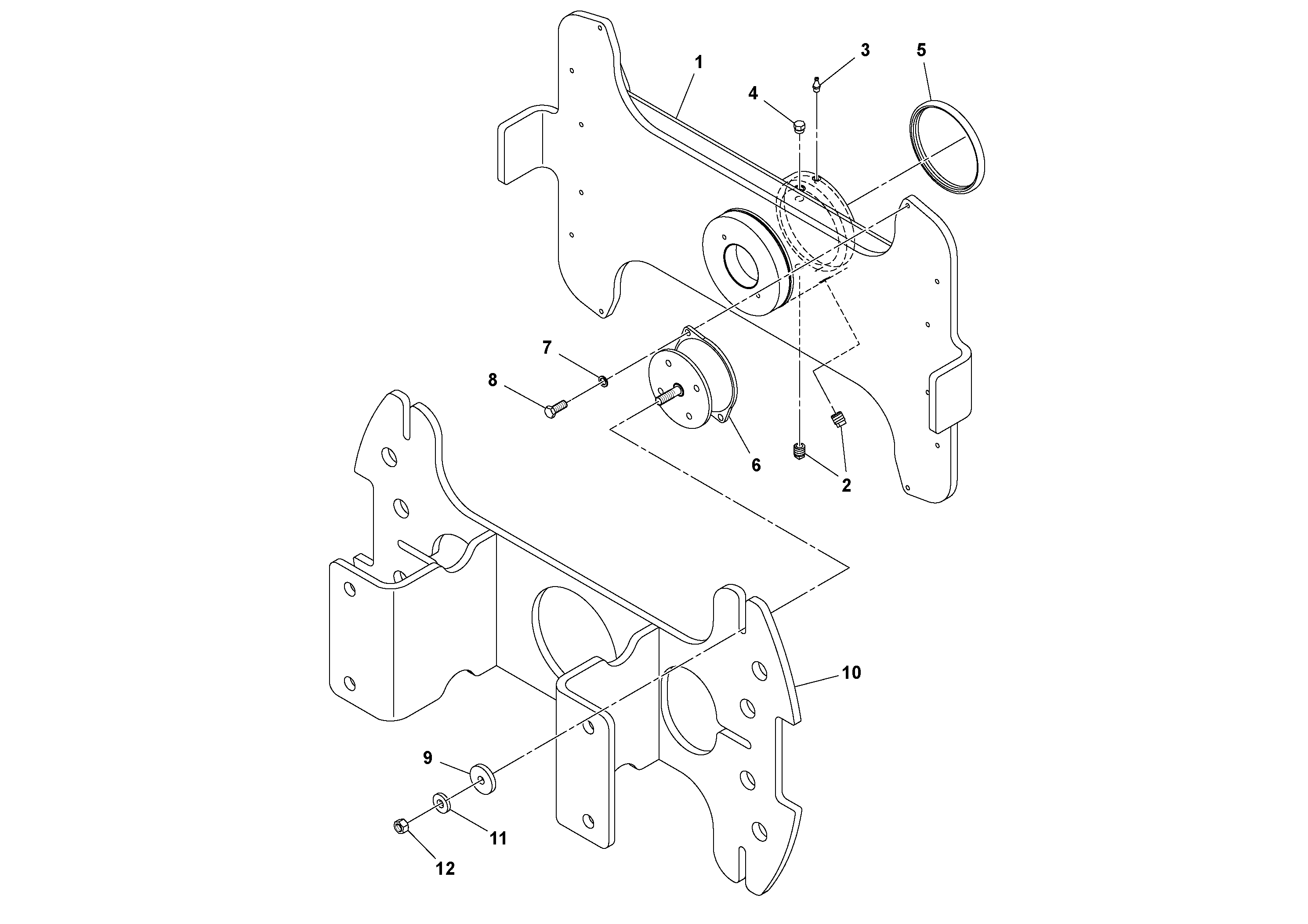 Схема запчастей Volvo SD100C S/N 198060 - - 106832 Carrier Assembly 