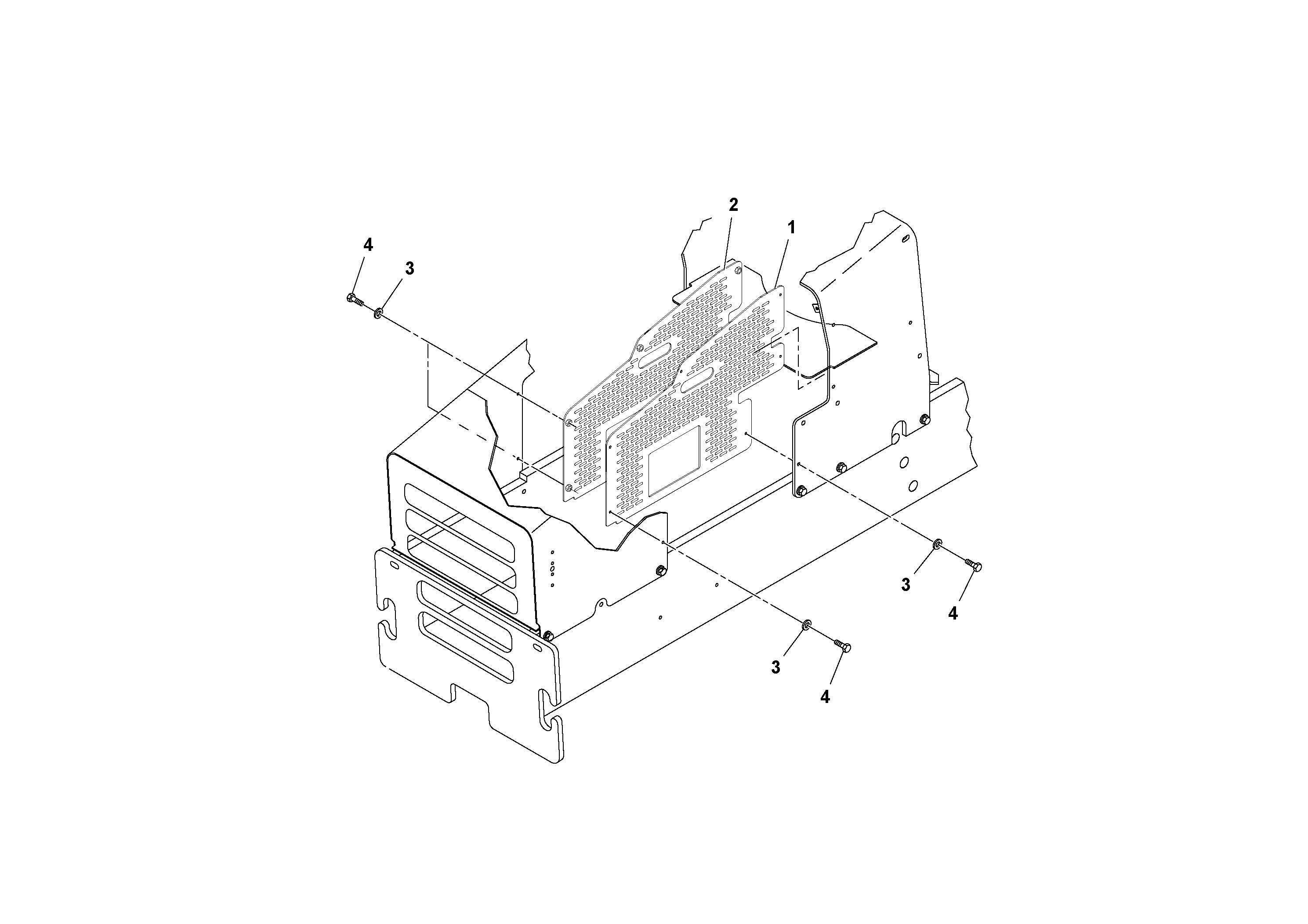 Схема запчастей Volvo SD100C S/N 198060 - - 68401 Engine Side Panel Installation 