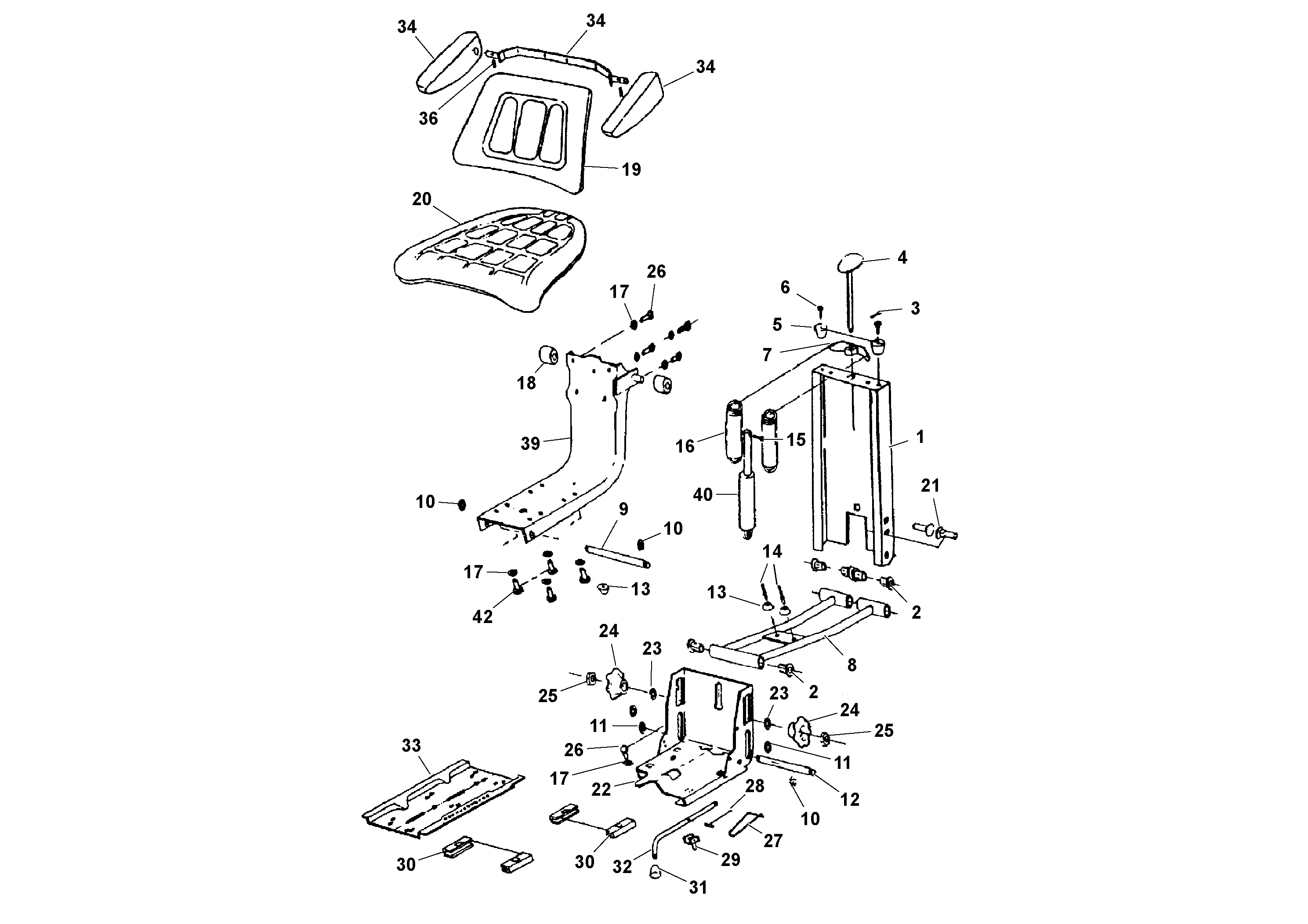 Схема запчастей Volvo SD100C S/N 198060 - - 67334 Seat 