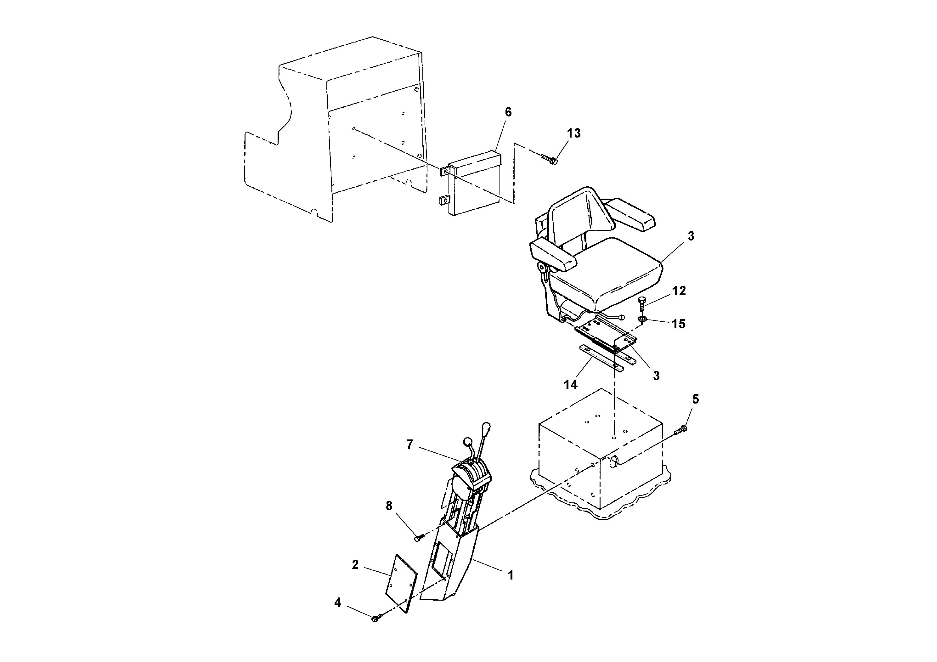 Схема запчастей Volvo SD100C S/N 198060 - - 68899 Seat Installation 