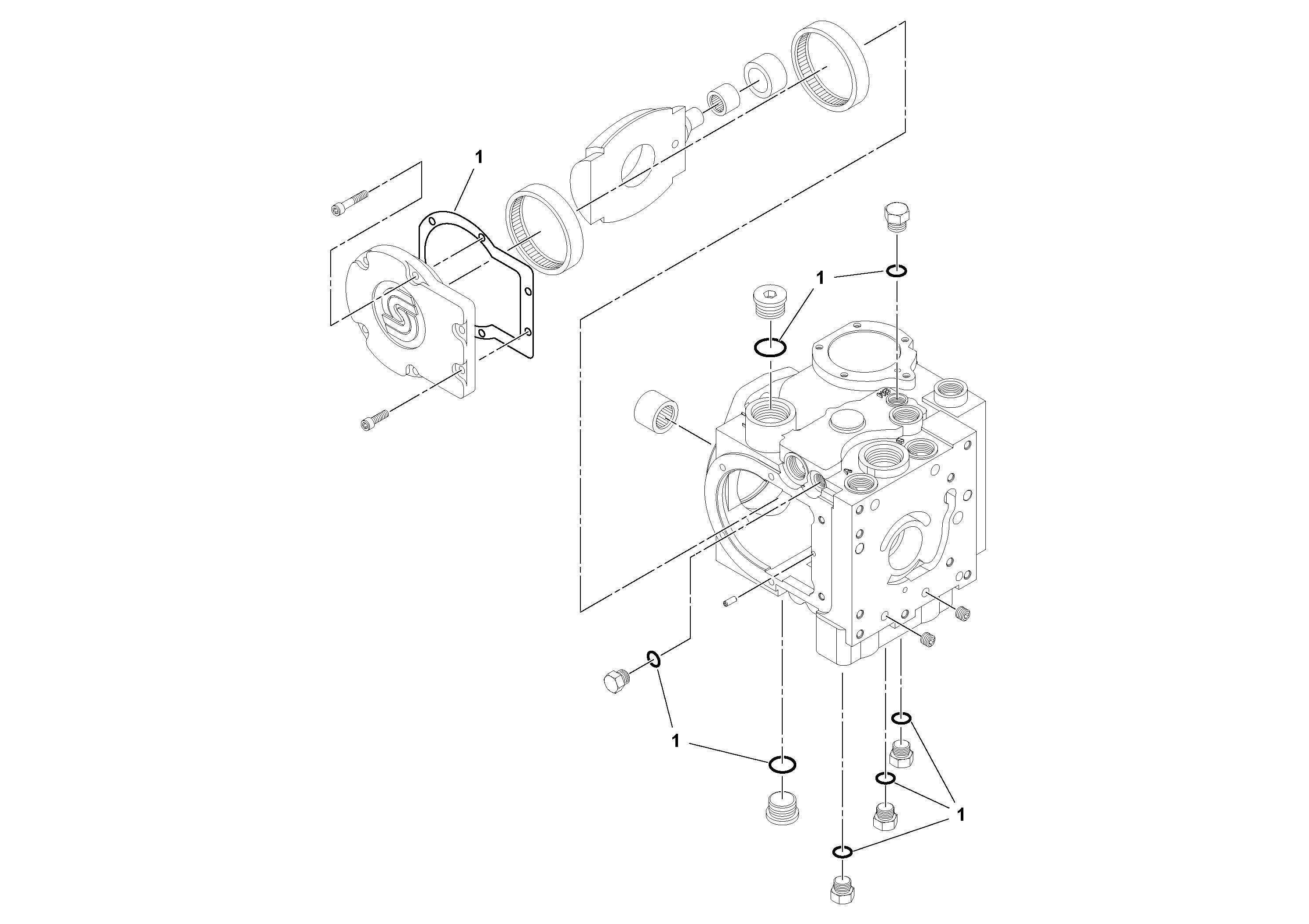 Схема запчастей Volvo SD100C S/N 198060 - - 101064 Vibration Pump 