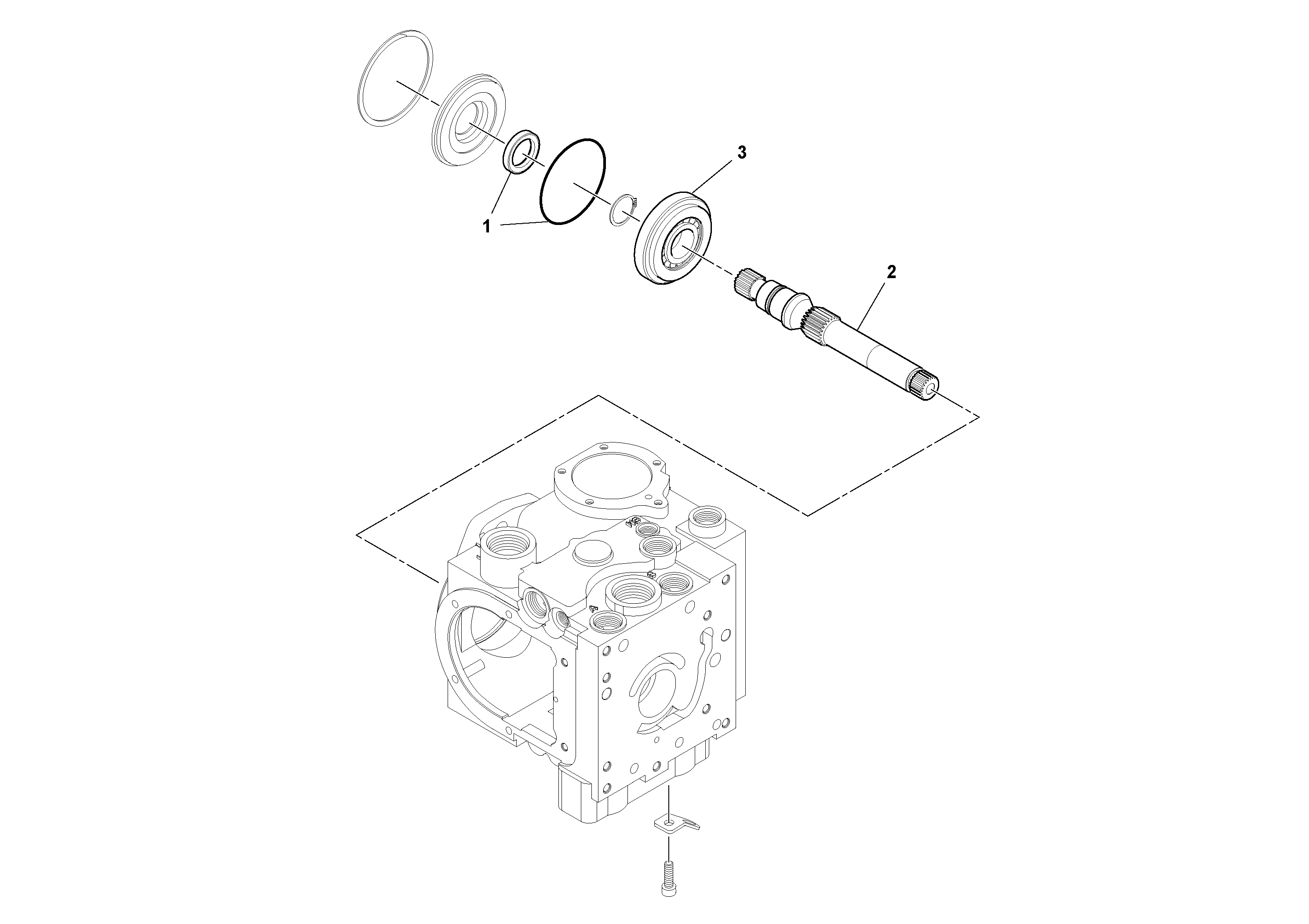Схема запчастей Volvo SD100C S/N 198060 - - 106648 Vibration Pump 