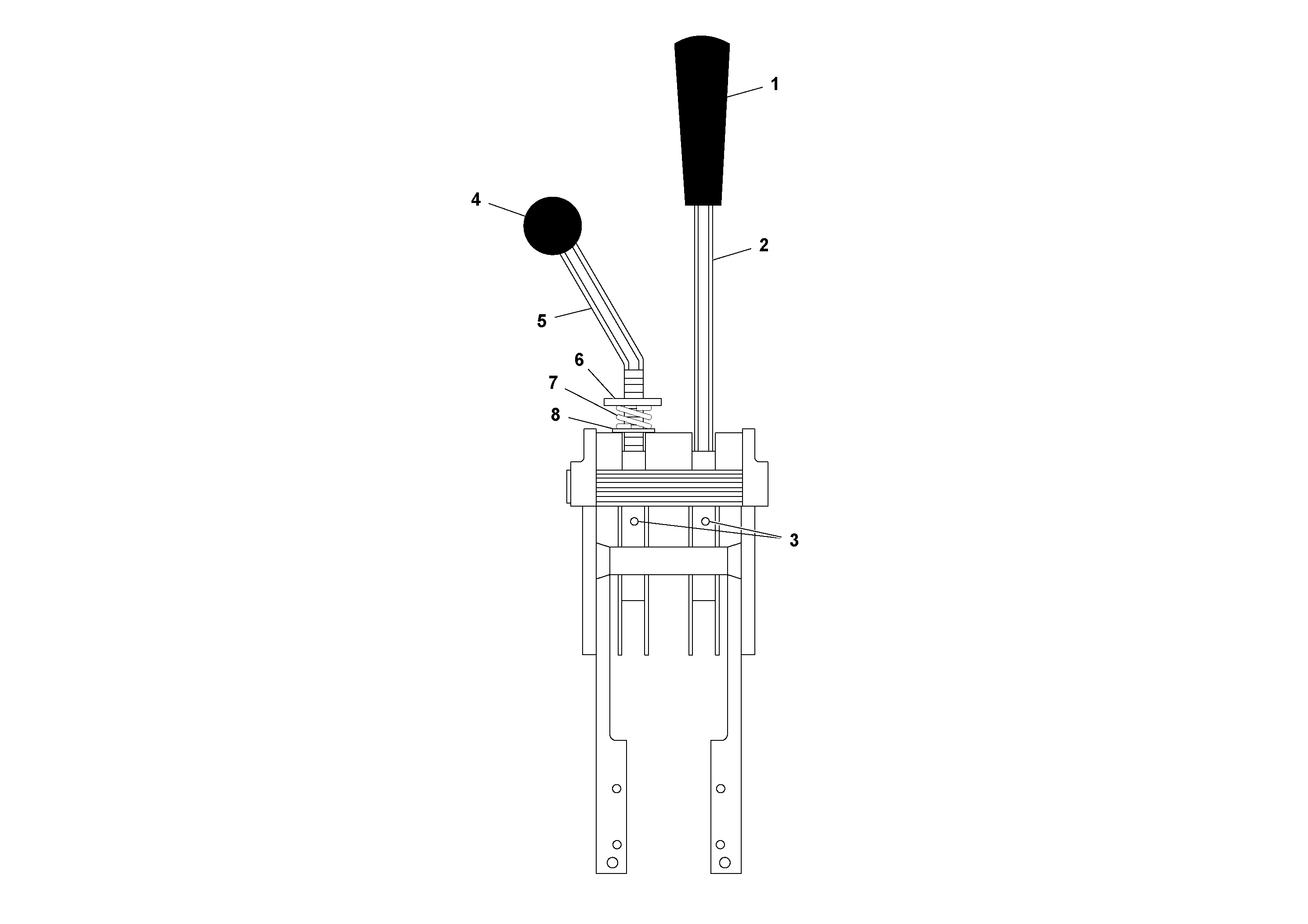 Схема запчастей Volvo SD100C S/N 198060 - - 68051 Control lever 