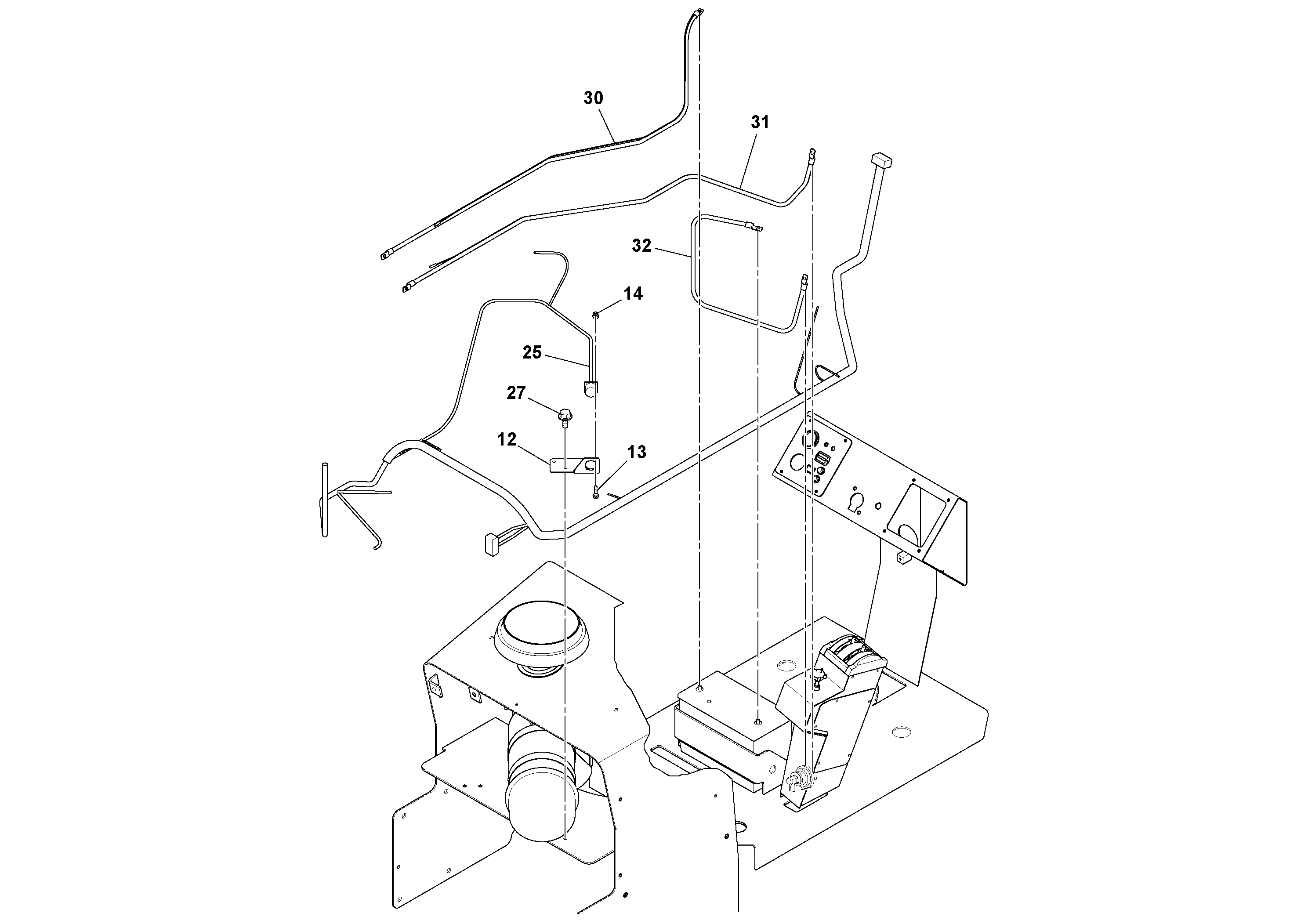 Схема запчастей Volvo SD100C S/N 198060 - - 51835 Epa Engine Installation 