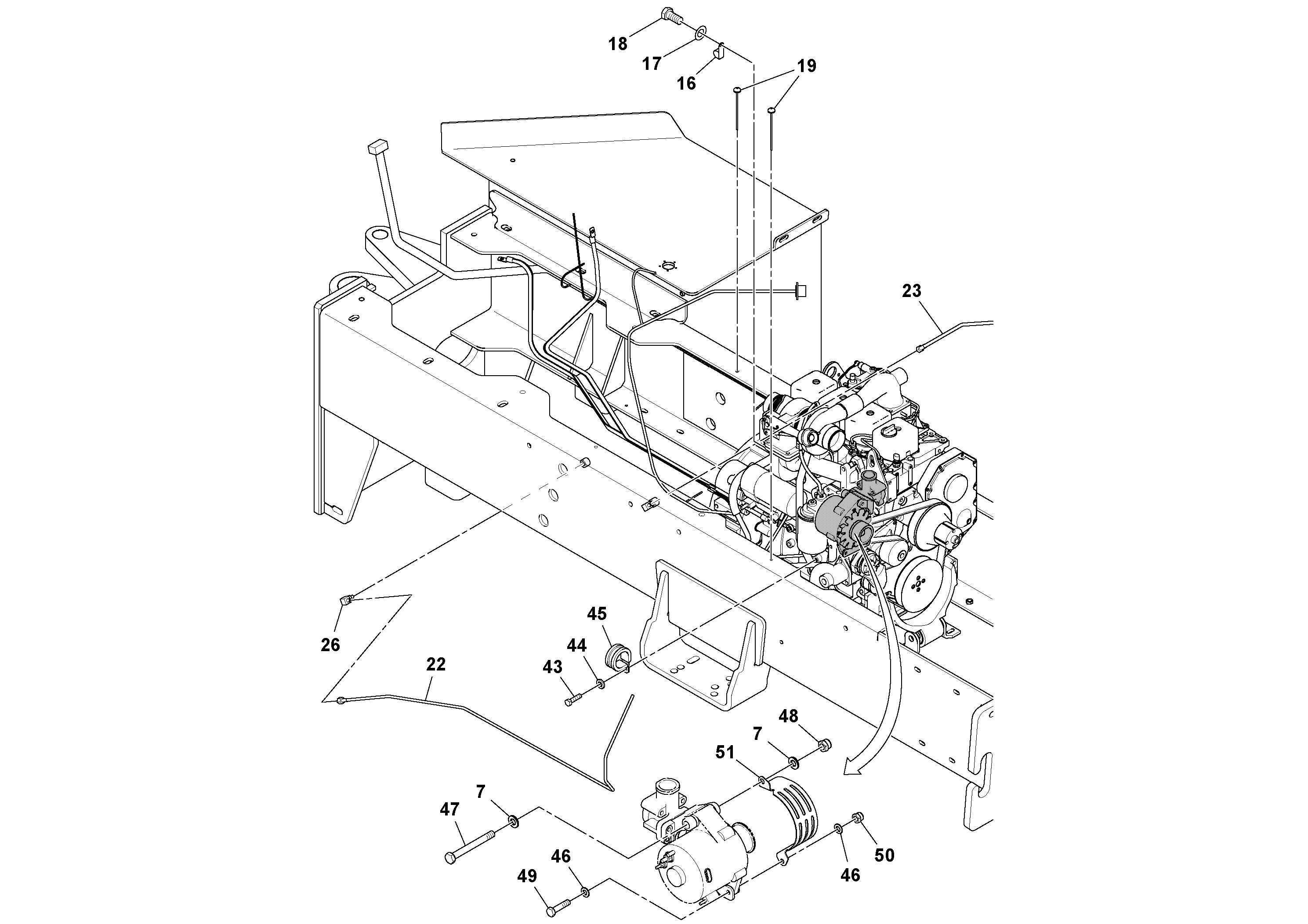 Схема запчастей Volvo SD100C S/N 198060 - - 98874 Epa Engine Installation 