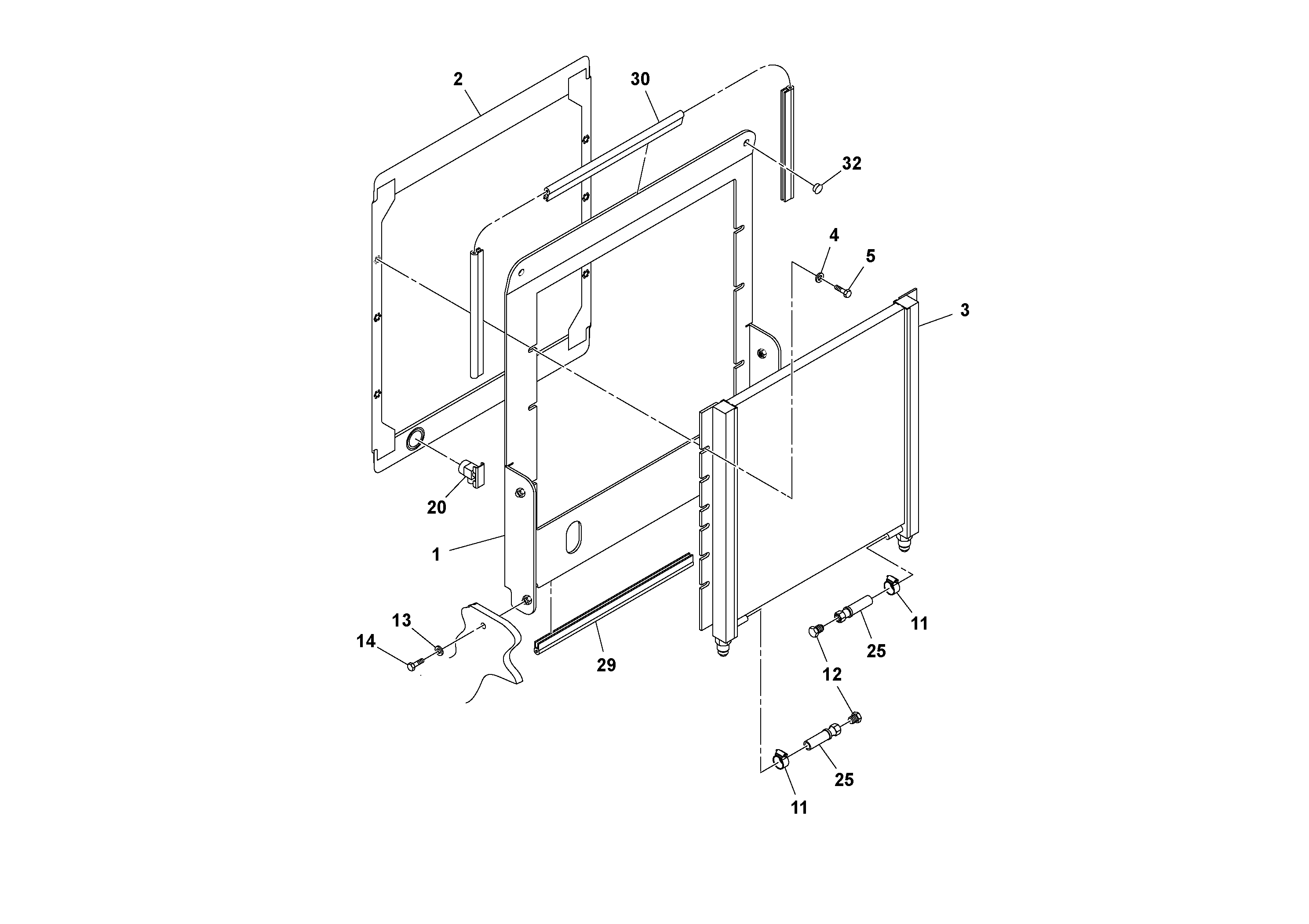 Схема запчастей Volvo SD100C S/N 198060 - - 106488 Radiator and Oil Cooler Assembly 