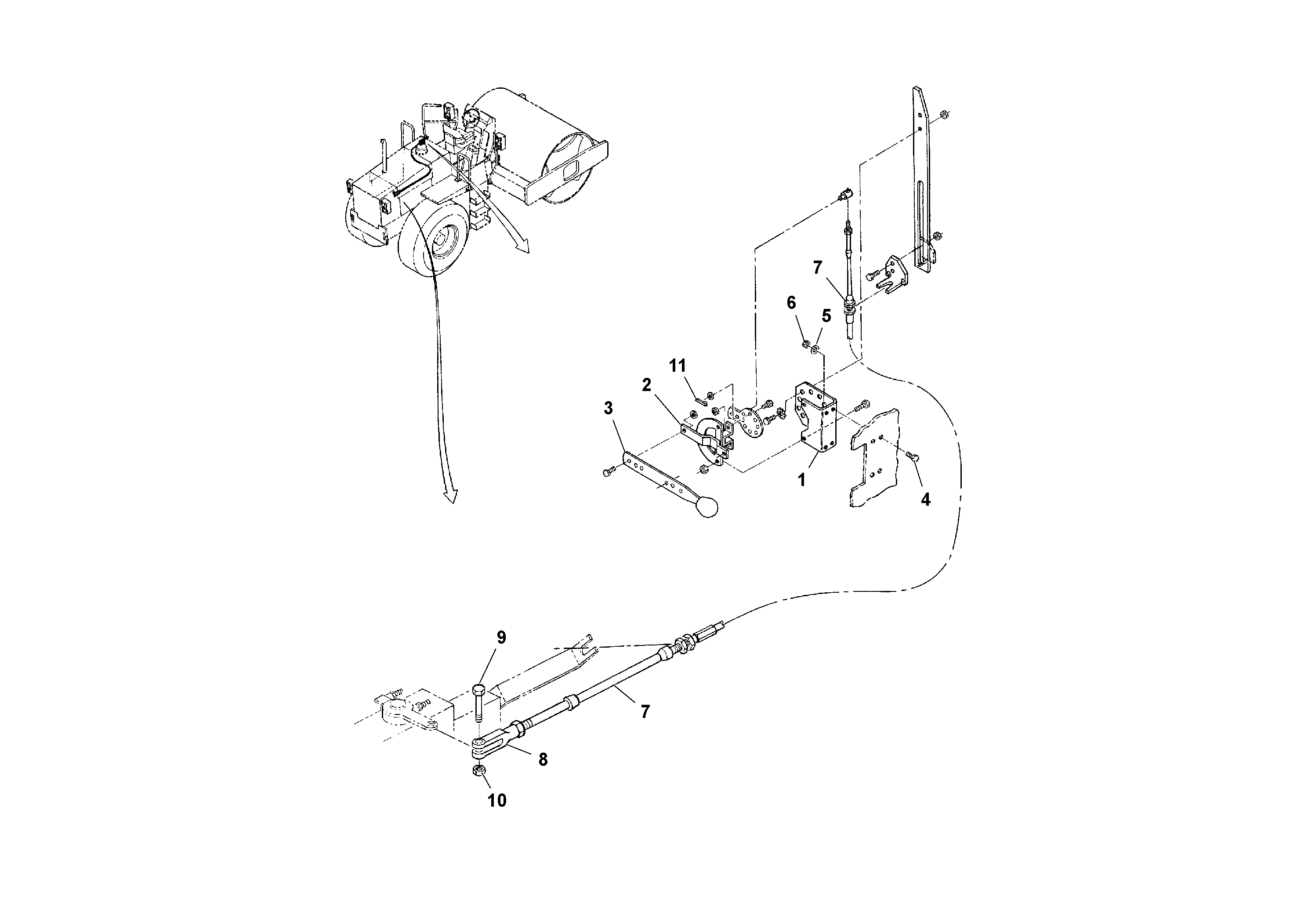 Схема запчастей Volvo SD100C S/N 198060 - - 70686 Throttle Assembly 