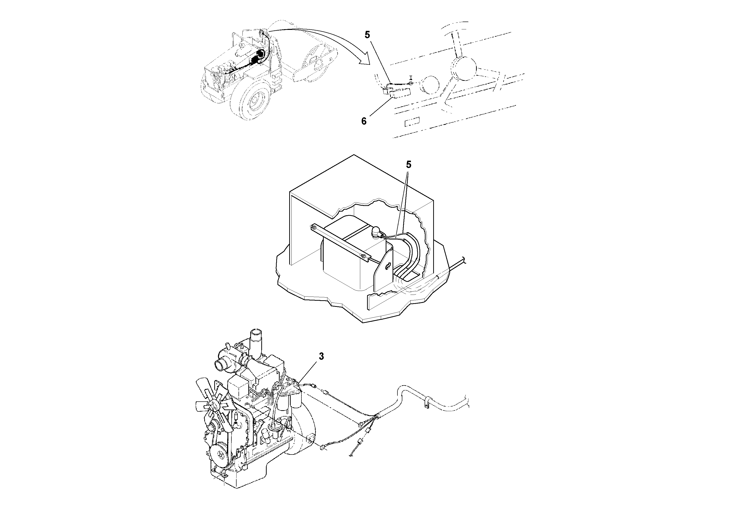 Схема запчастей Volvo SD100C S/N 198060 - - 52356 Grid Heater For Epa Engine Installation 