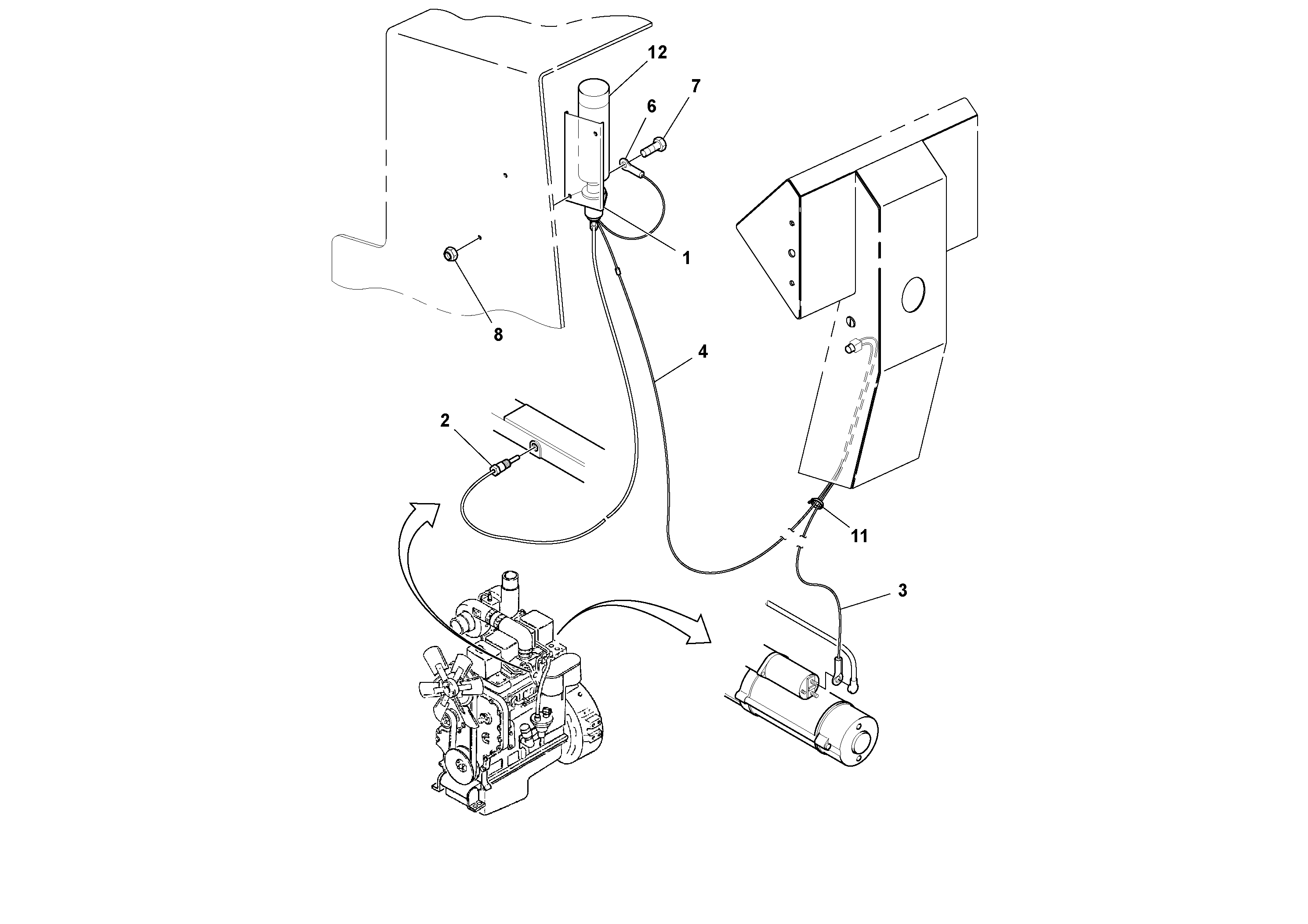 Схема запчастей Volvo SD100C S/N 198060 - - 67890 Cold-start Kit Installation 