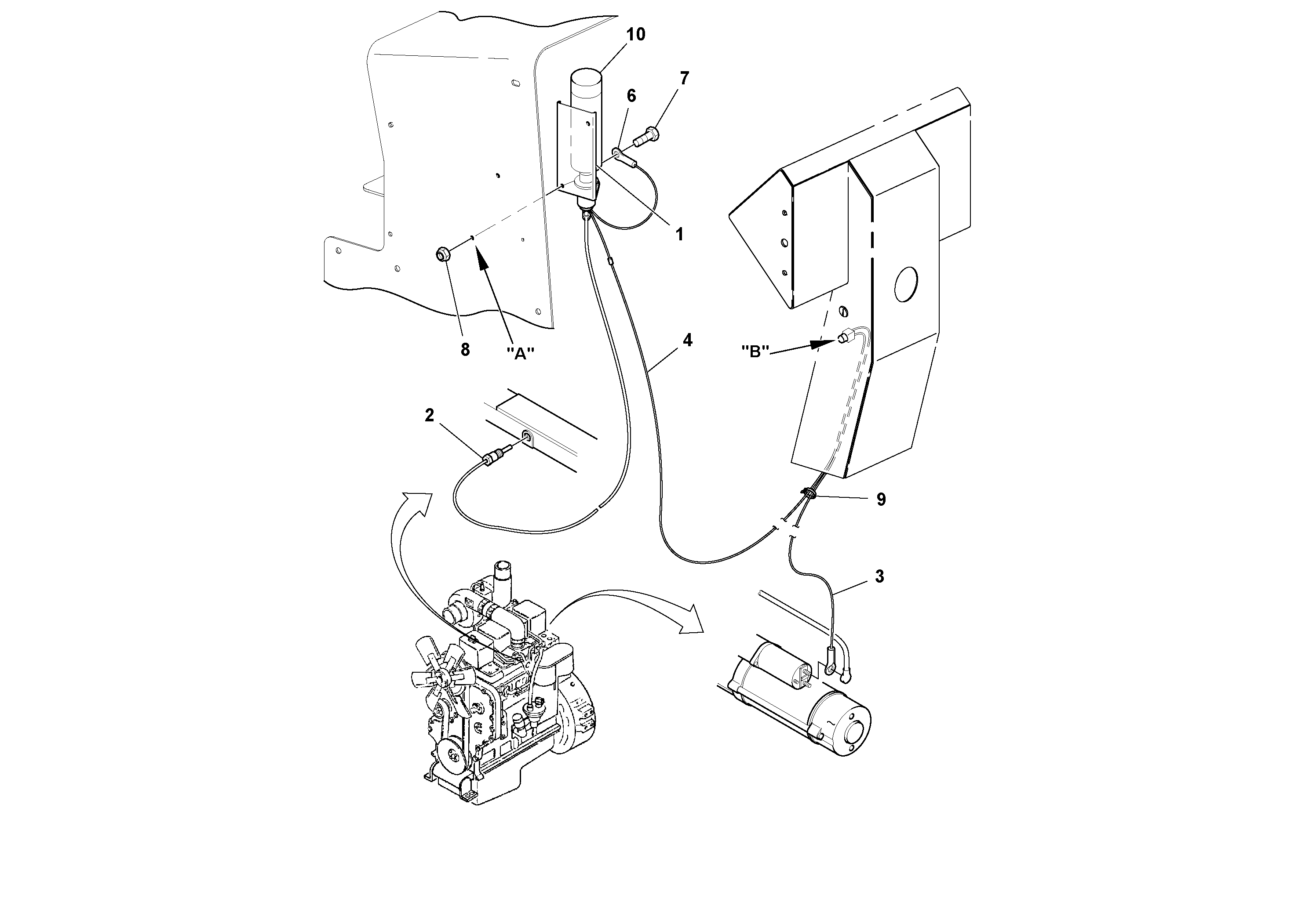 Схема запчастей Volvo SD100C S/N 198060 - - 75721 Cold-start Kit Installation 