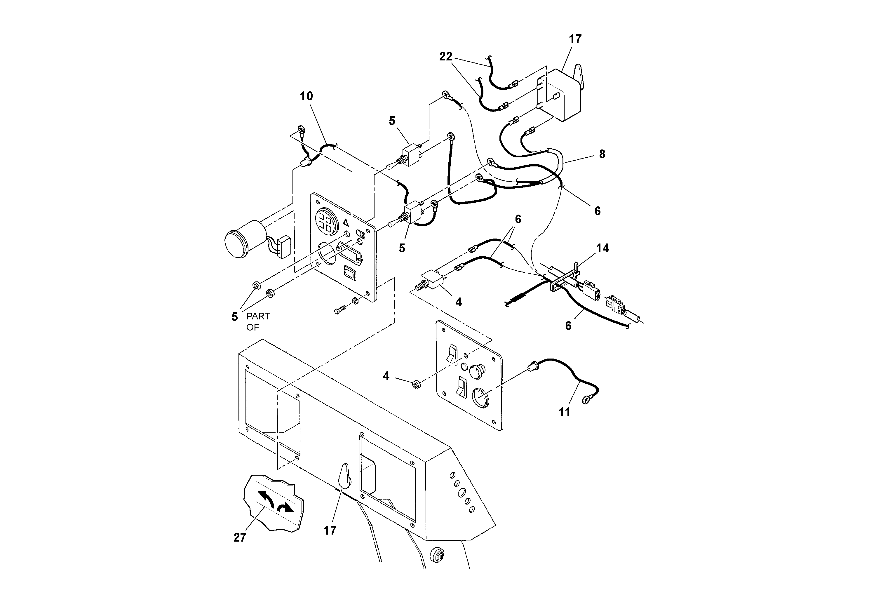 Схема запчастей Volvo SD100C S/N 198060 - - 68376 Flashing Hazard Light/Turn Signal Installation 