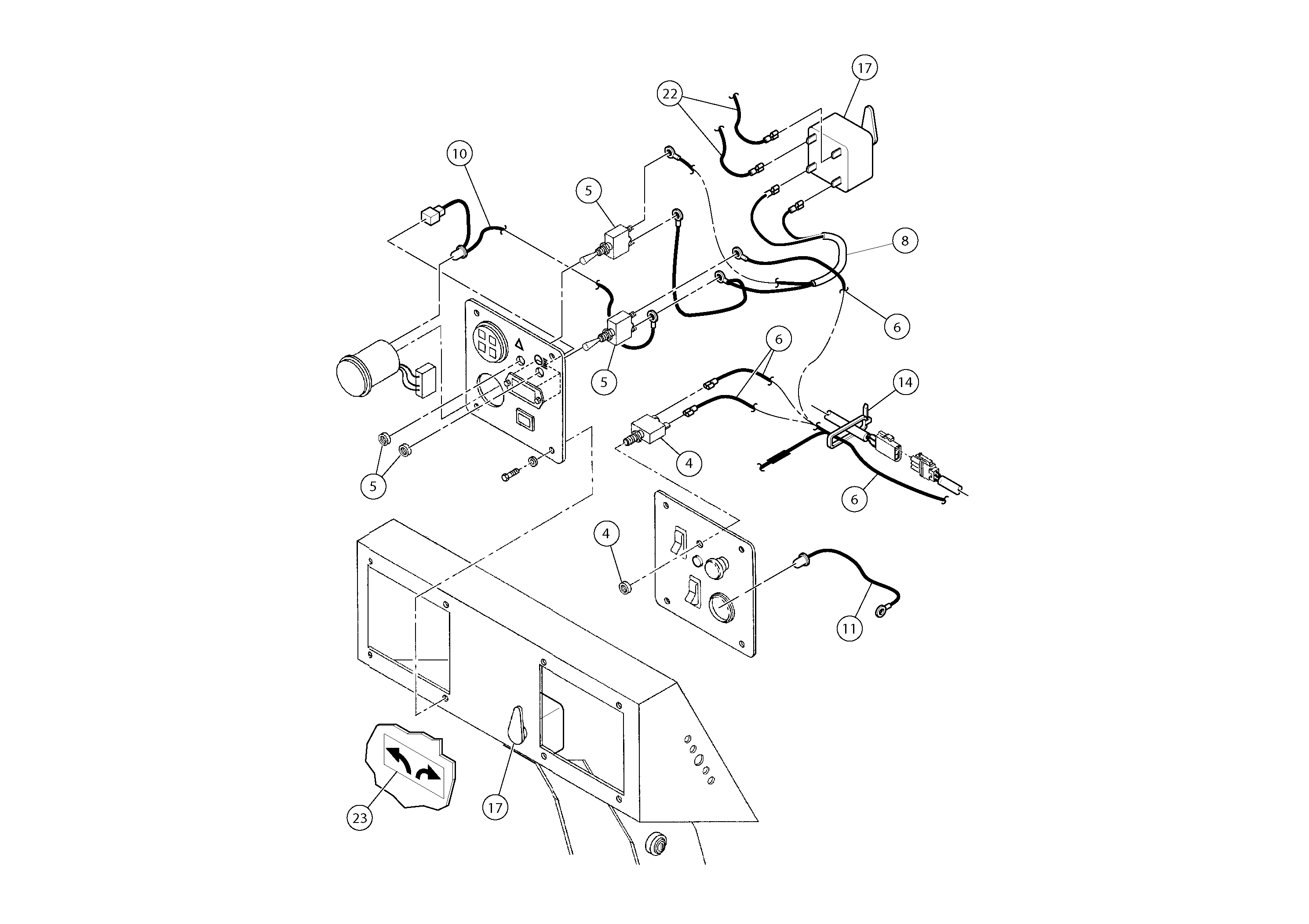 Схема запчастей Volvo SD100C S/N 198060 - - 70197 Flashing Hazard Light/Turn Signal Installation 