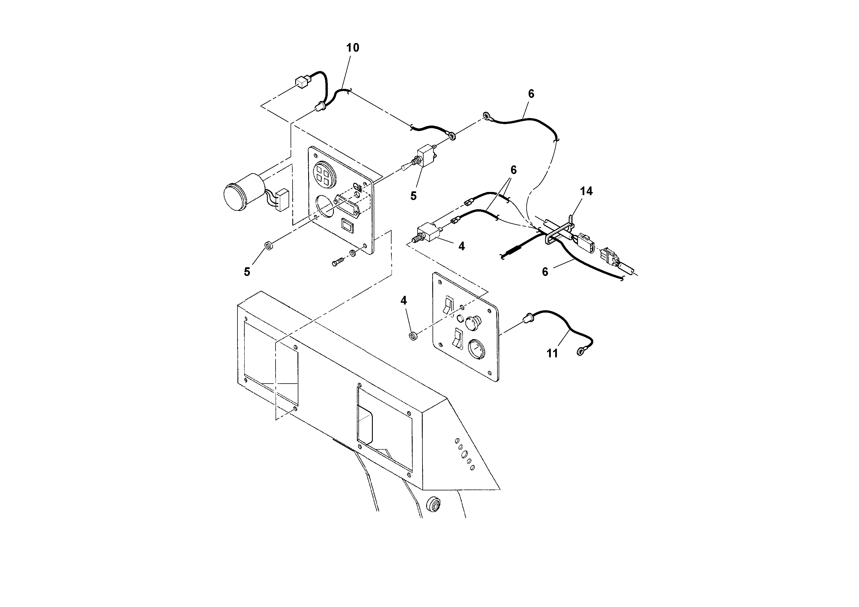 Схема запчастей Volvo SD100C S/N 198060 - - 71689 Flood Light Installation 