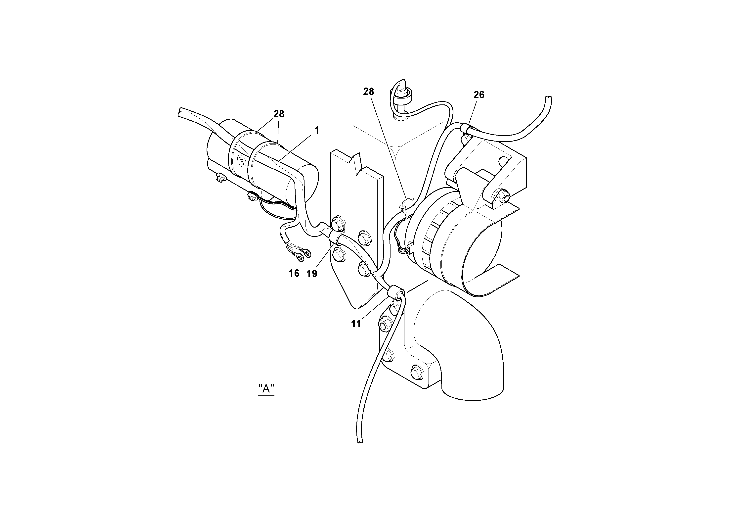 Схема запчастей Volvo SD100C S/N 198060 - - 56517 Cable Harness Installation 