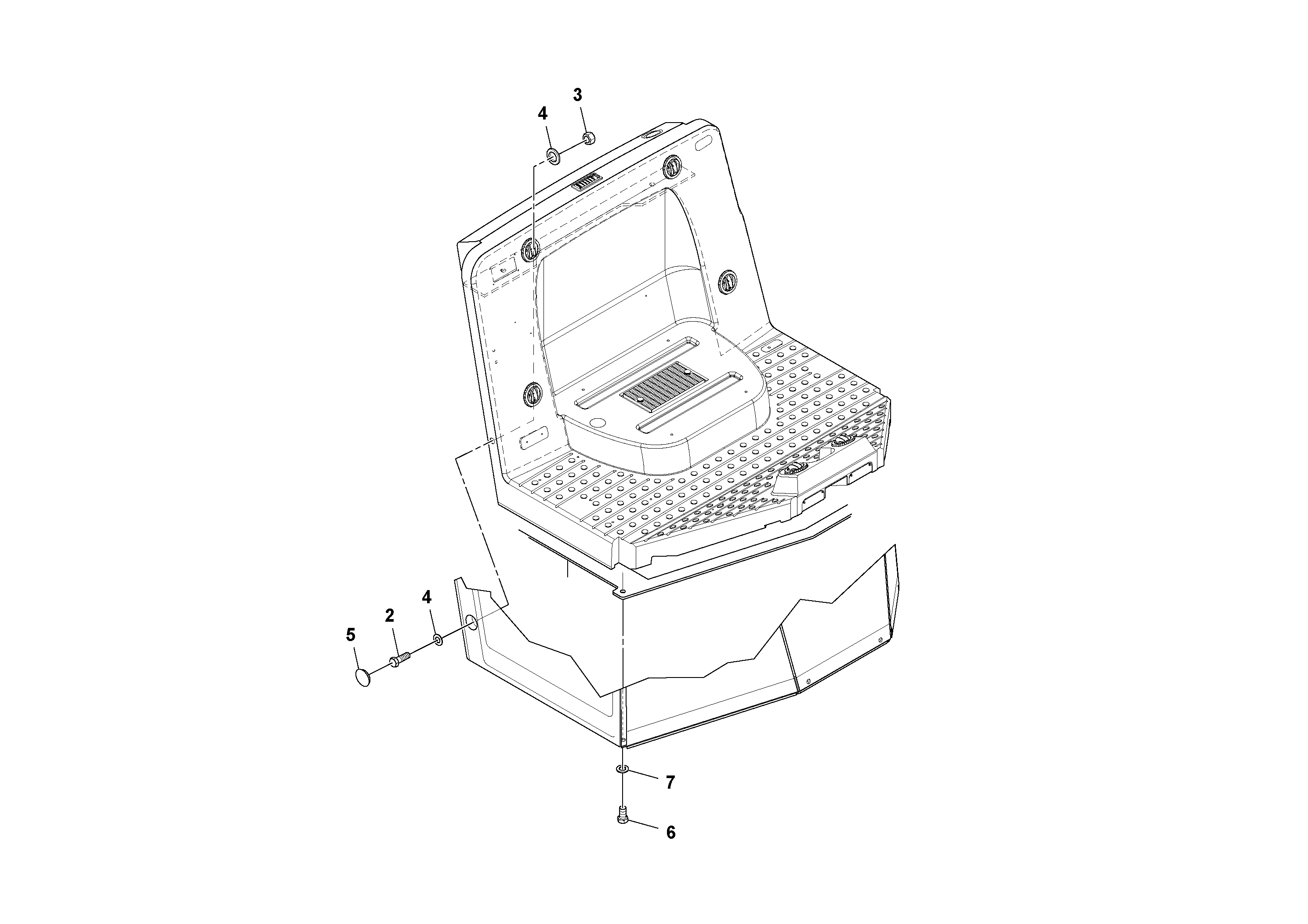 Схема запчастей Volvo SD100D/100F/SD105DX/105F S/N 197389 - - 62593 Containerized Cab 