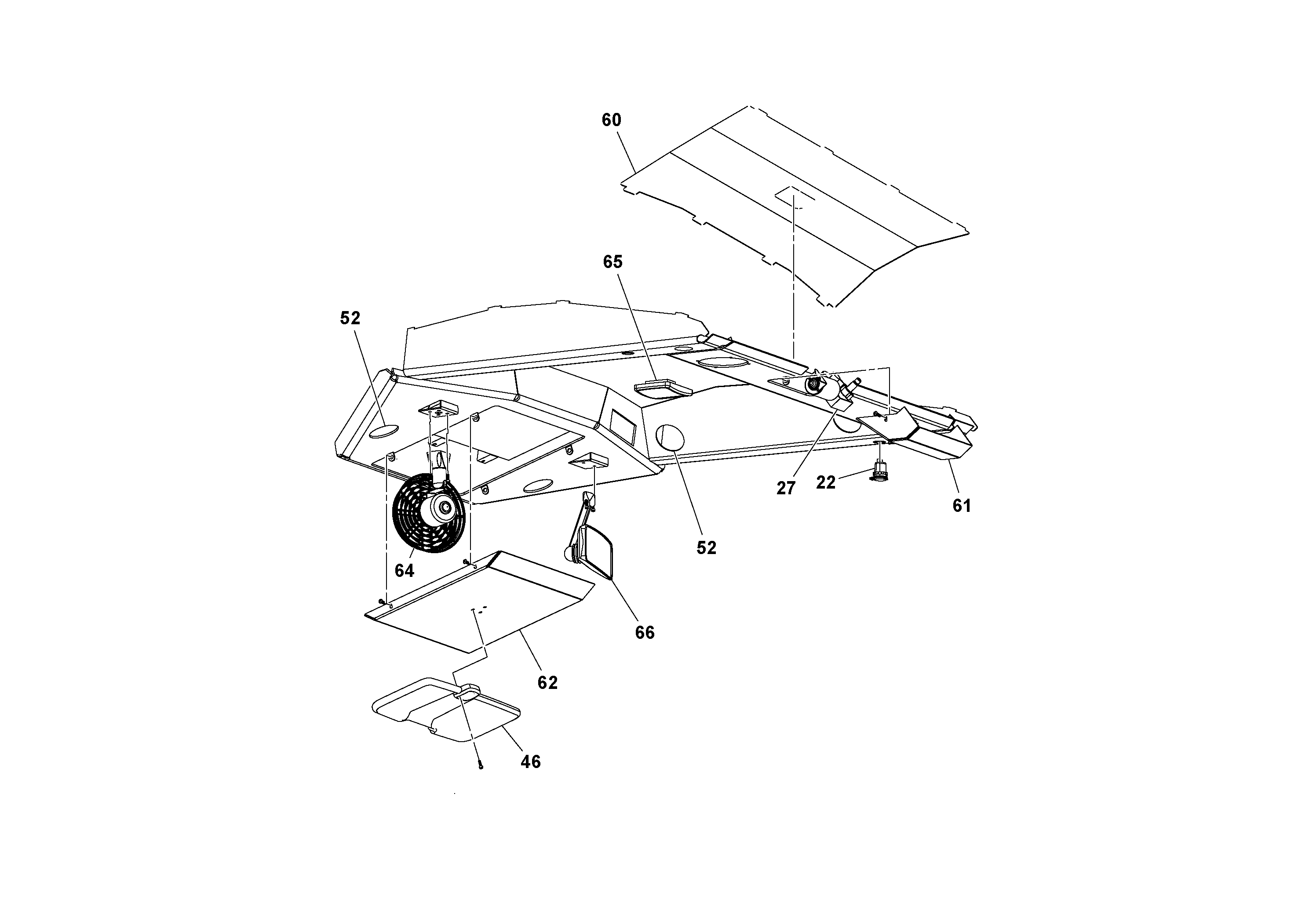 Схема запчастей Volvo SD100D/100F/SD105DX/105F S/N 197389 - - 66619 Cab Assembly 