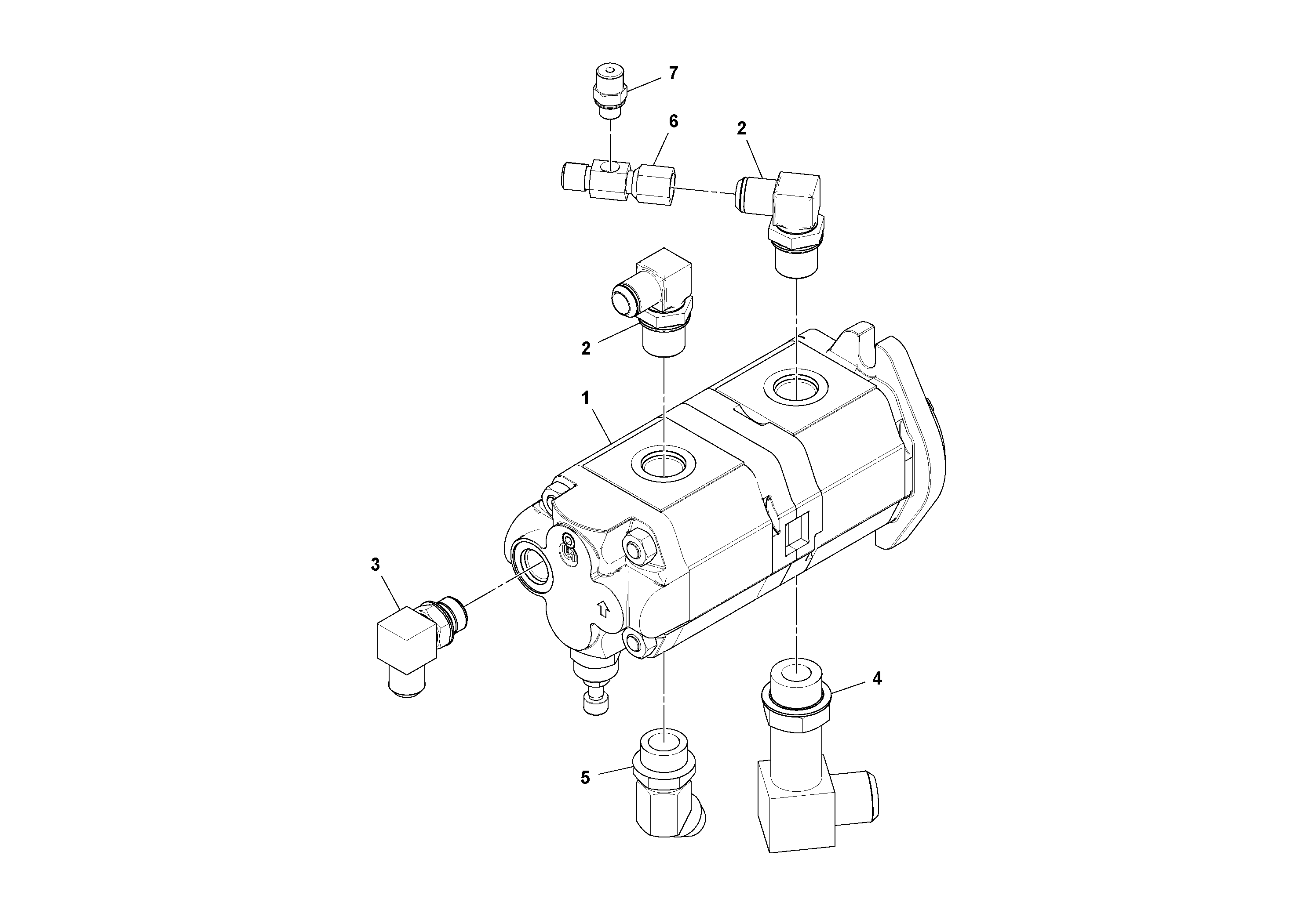 Схема запчастей Volvo SD100D/100F/SD105DX/105F S/N 197389 - - 62350 Pump Assembly 