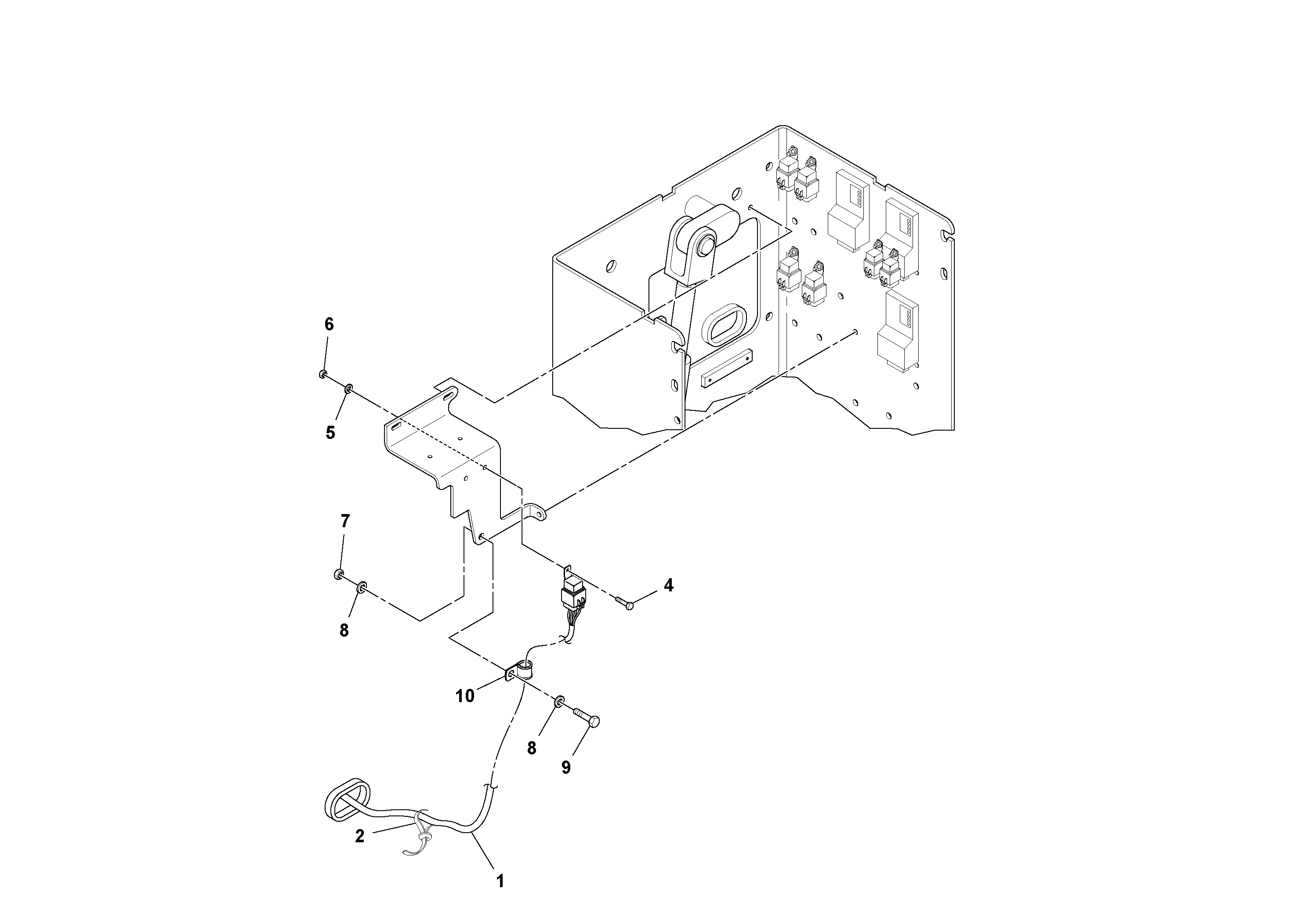 Схема запчастей Volvo SD100D/100F/SD105DX/105F S/N 197389 - - 56173 Audible Alarm Installation 