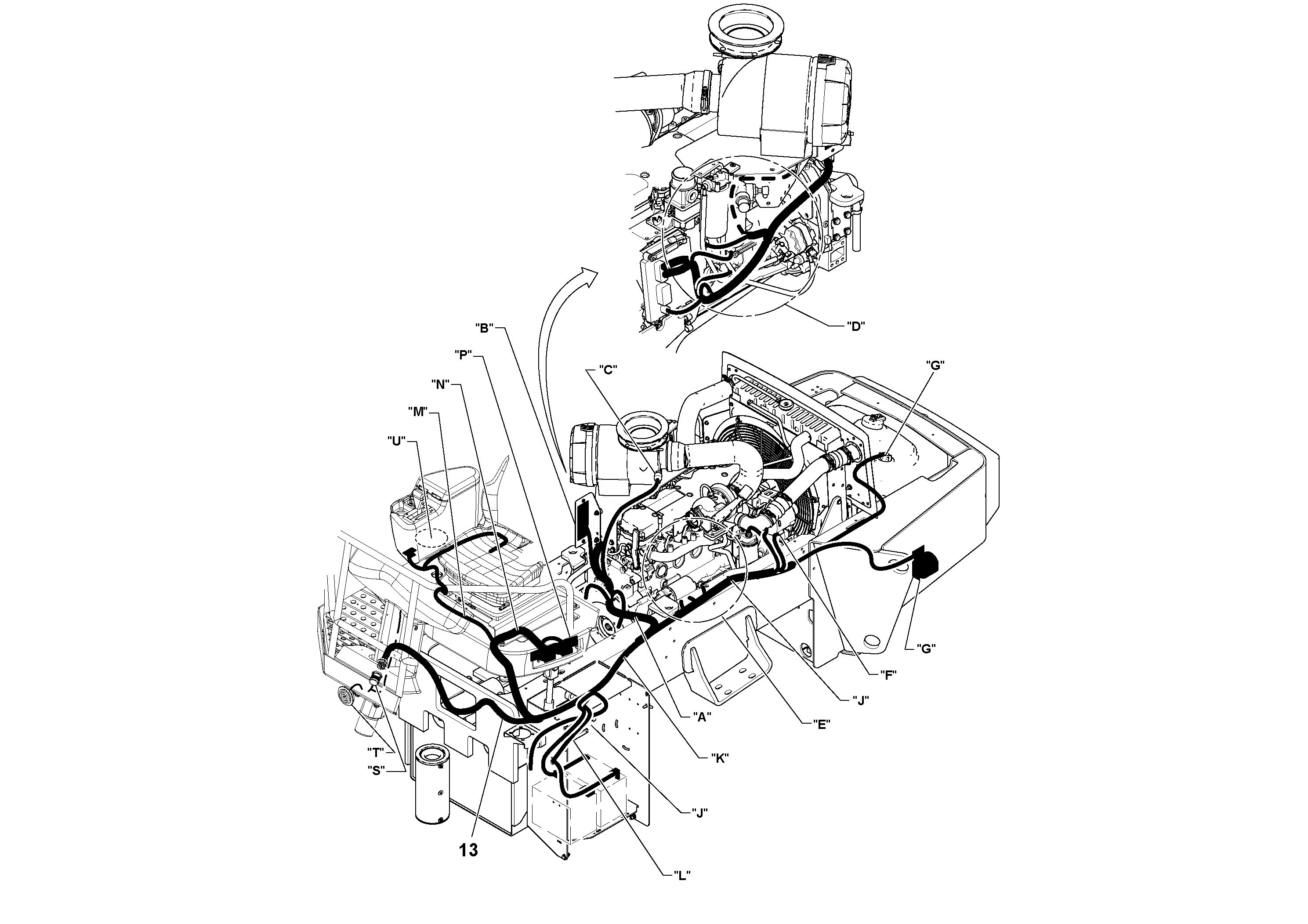 Схема запчастей Volvo SD100D/100F/SD105DX/105F S/N 197389 - - 58405 Electrical Installation 