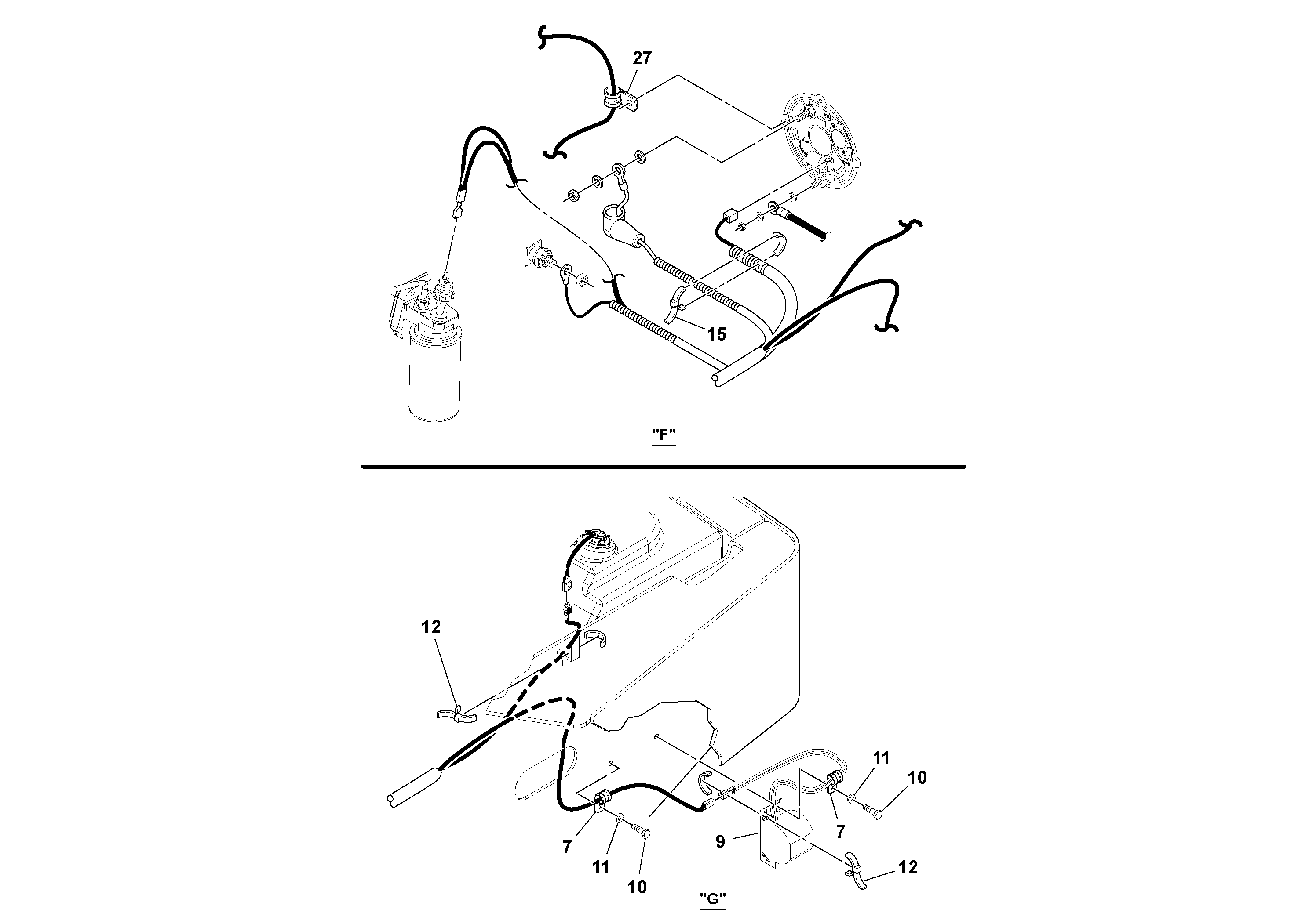 Схема запчастей Volvo SD100D/100F/SD105DX/105F S/N 197389 - - 58424 Electrical Installation 