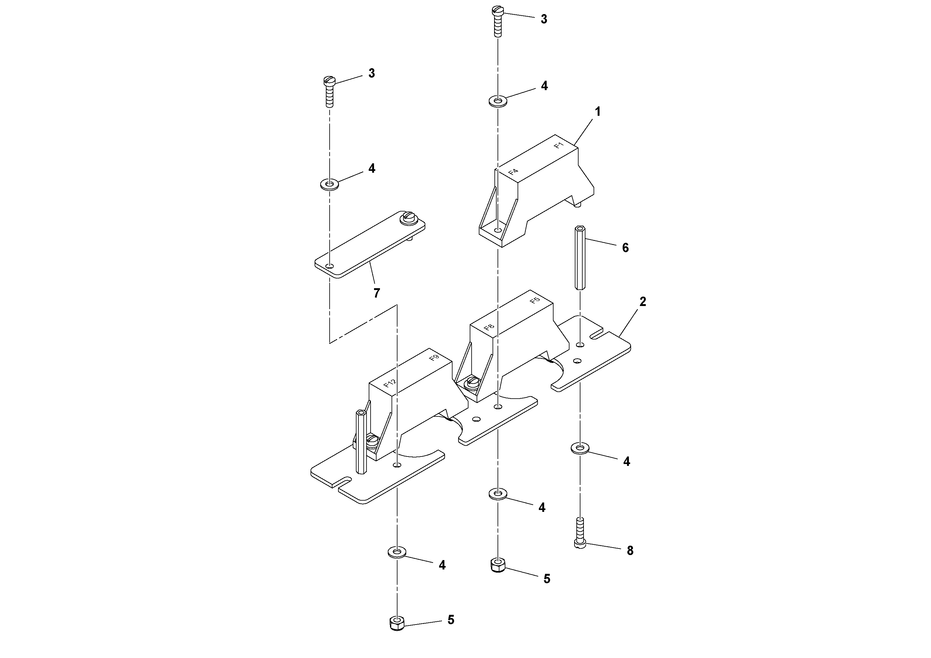 Схема запчастей Volvo SD100D/100F/SD105DX/105F S/N 197389 - - 58430 Fuse Block Assembly 