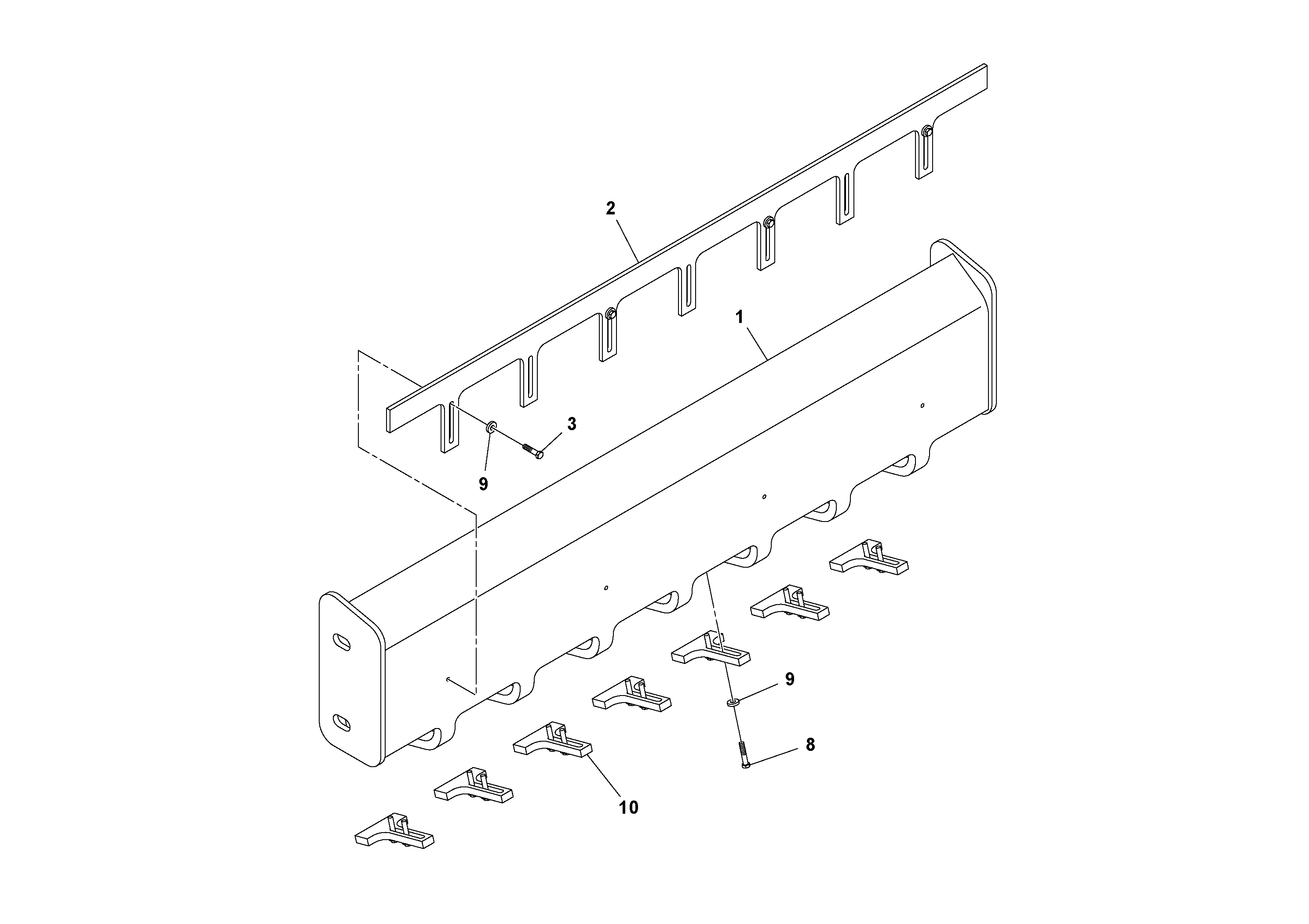 Схема запчастей Volvo SD100D/100F/SD105DX/105F S/N 197389 - - 65095 Weighted Scraper Installation 