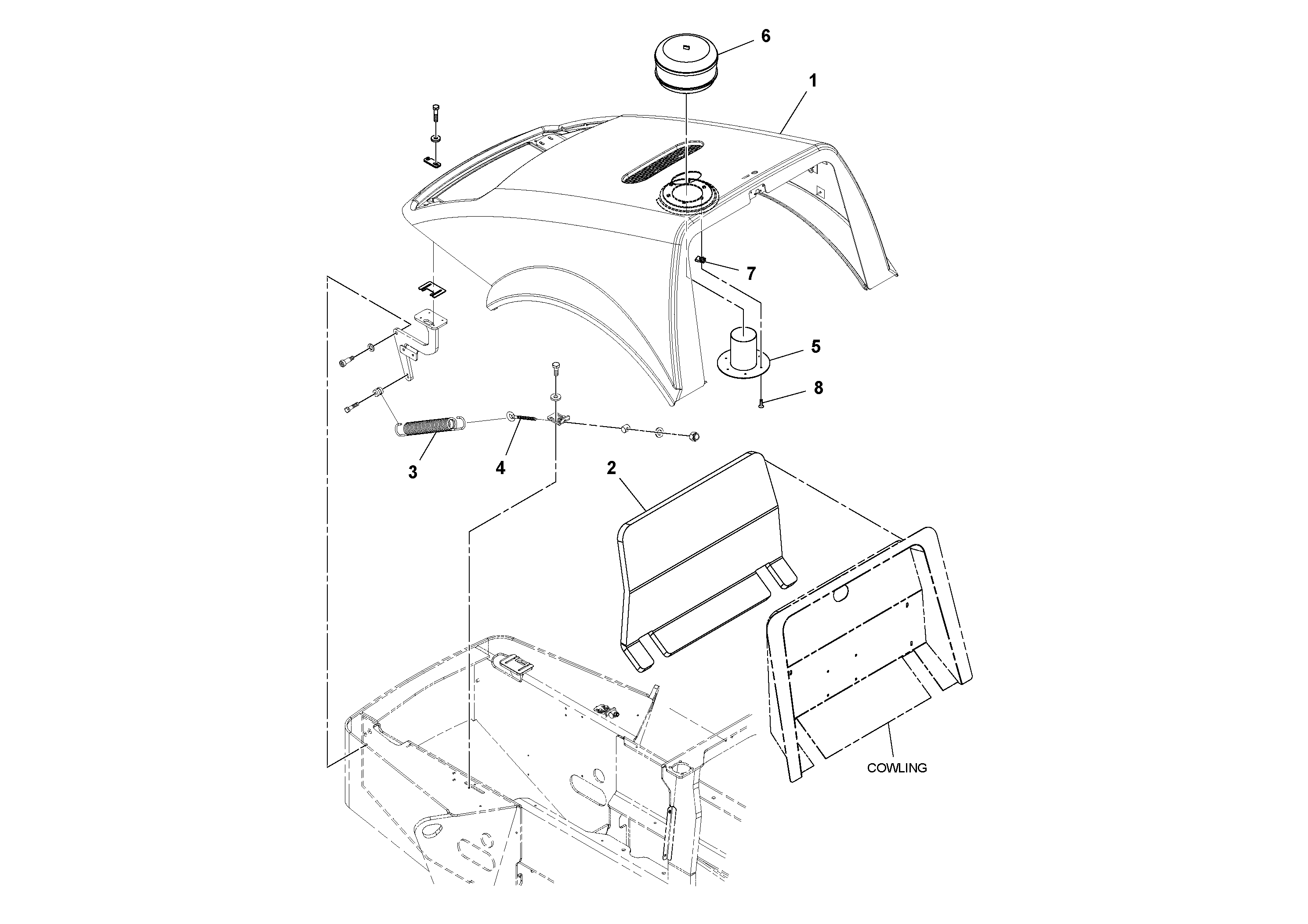 Схема запчастей Volvo SD122 S/N 195942 - - 19825 Sound Kit W/ Pre-cleaner Installation 