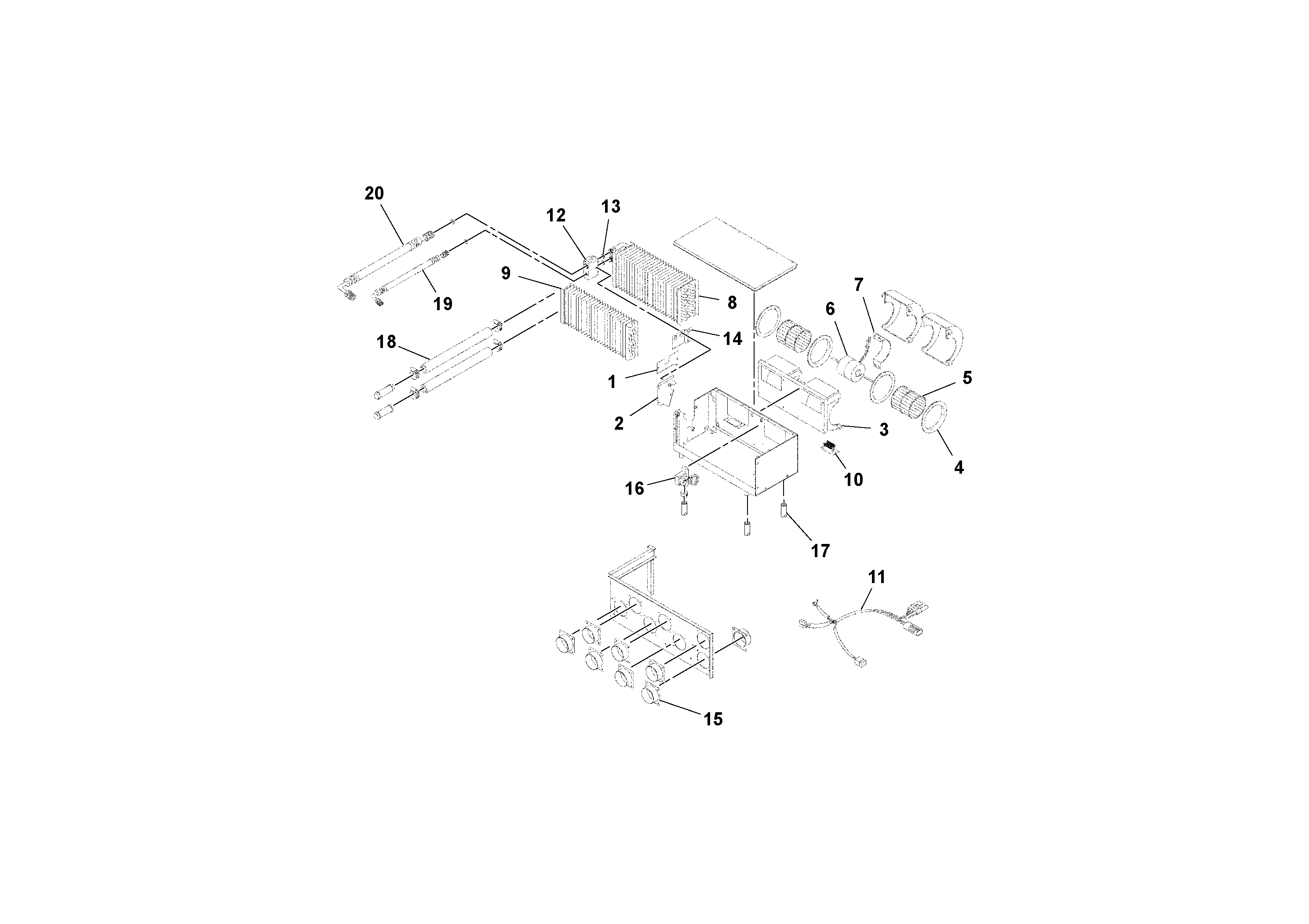 Схема запчастей Volvo SD122 S/N 195942 - - 59319 Heater/Evaporator 