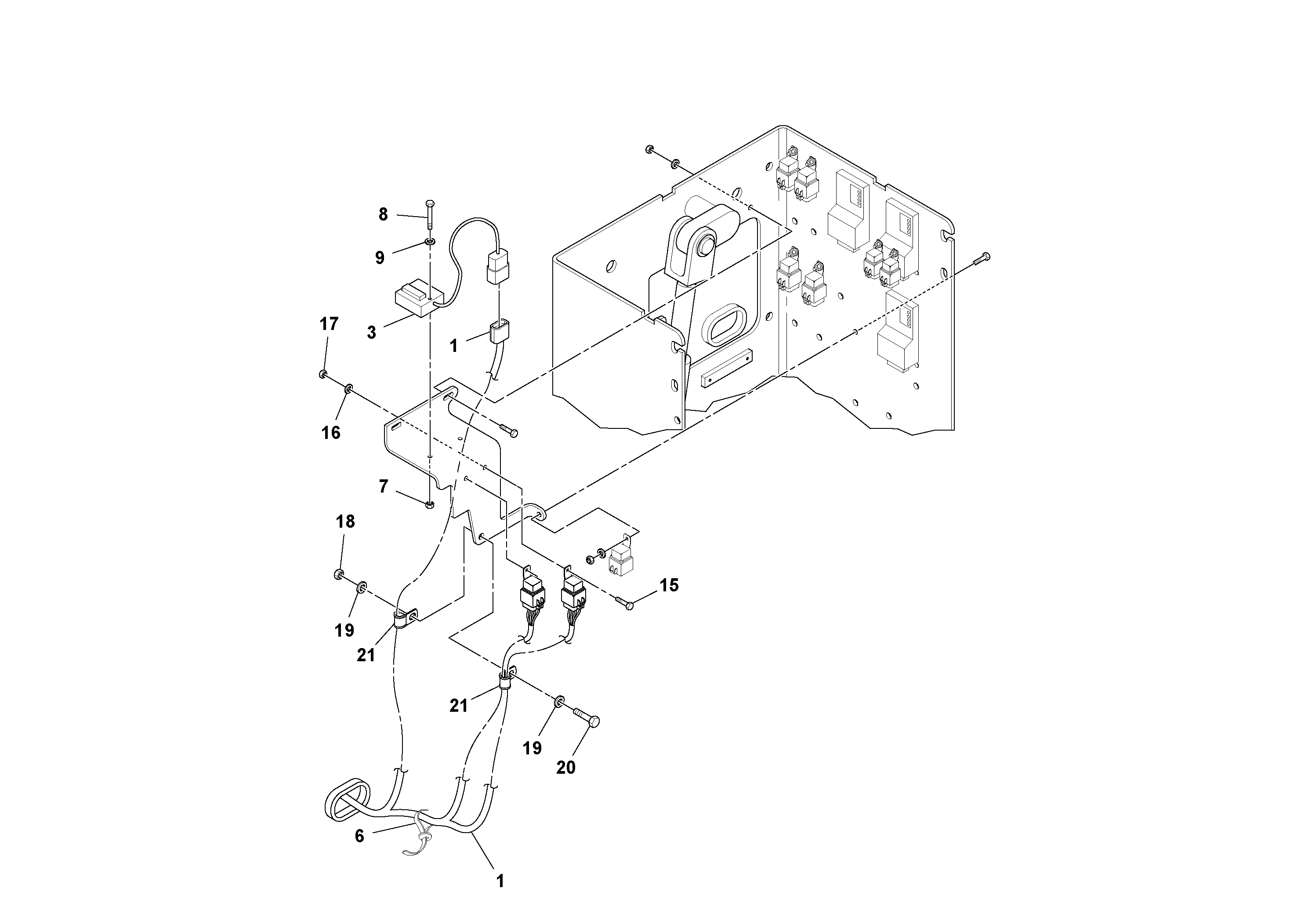 Схема запчастей Volvo SD122 S/N 195942 - - 46091 Back-up Alarm Installation 