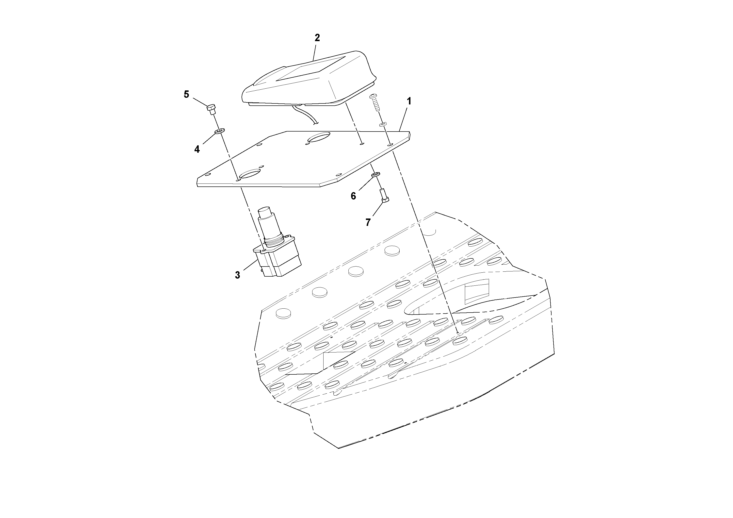 Схема запчастей Volvo SD122 S/N 195942 - - 54505 Foot Pedal Assembly 