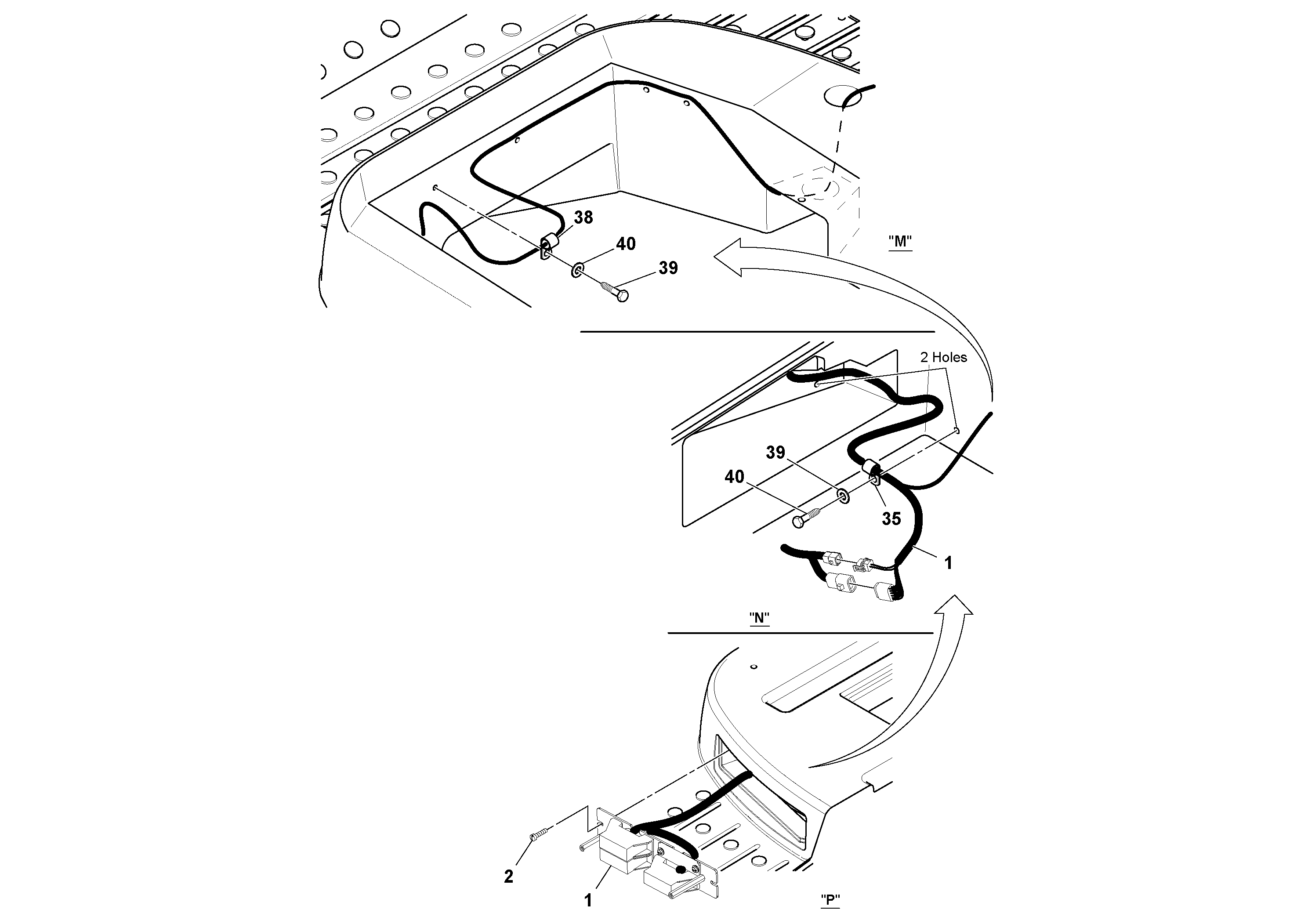 Схема запчастей Volvo SD122 S/N 195942 - - 47632 Electrical Installation 