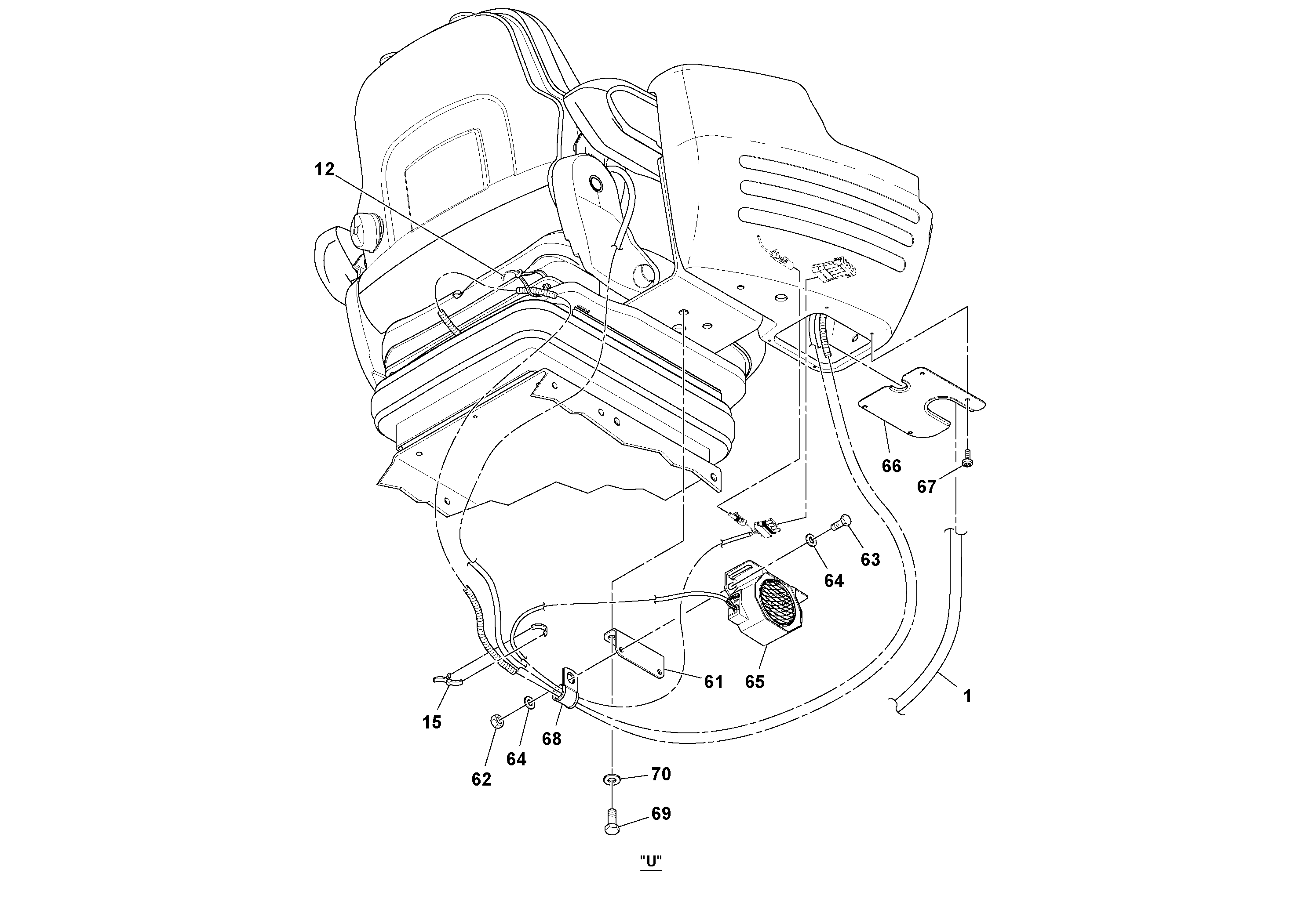 Схема запчастей Volvo SD122 S/N 195942 - - 48583 Electrical Installation 