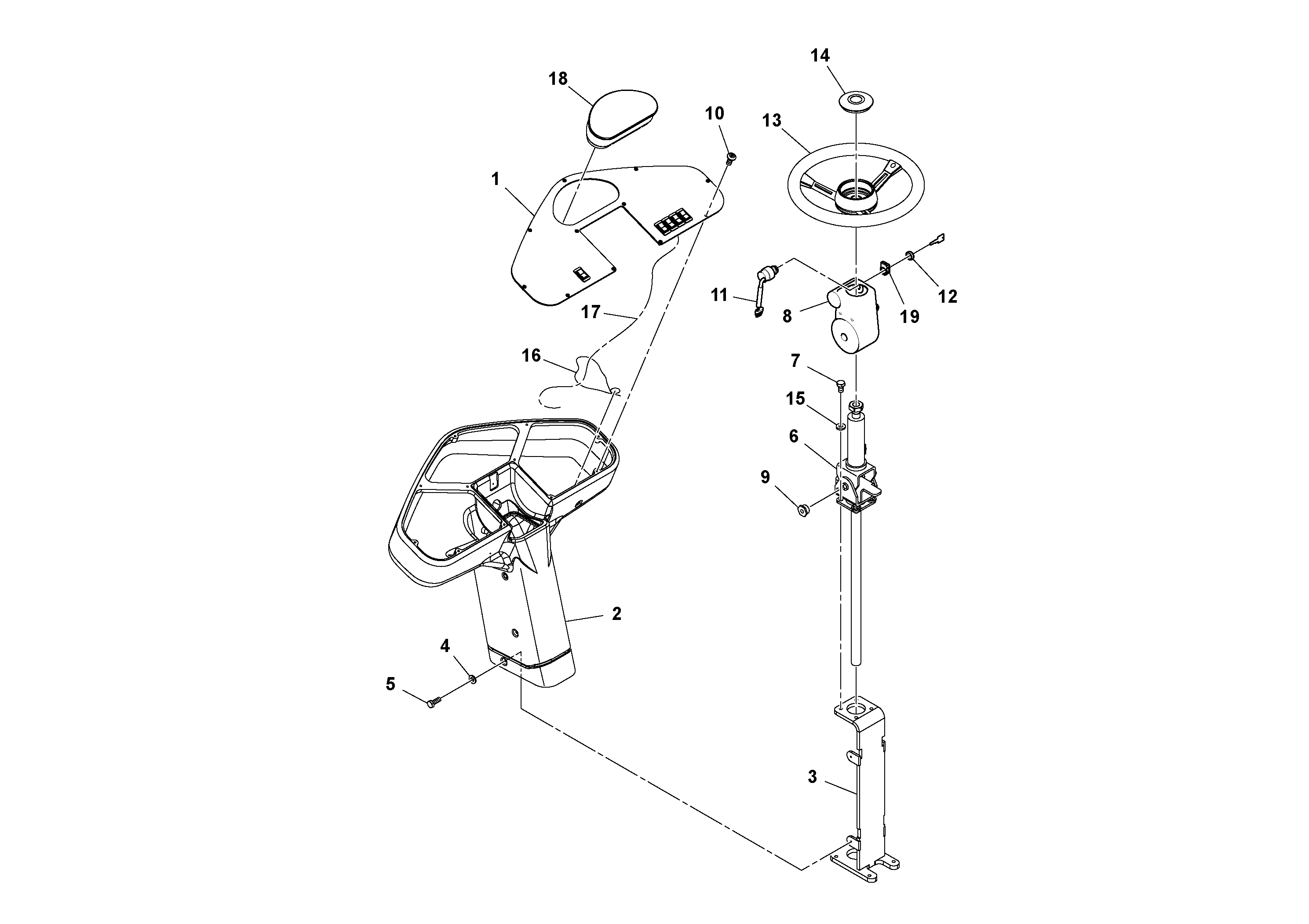 Схема запчастей Volvo SD122 S/N 195942 - - 91577 Pedestal Assembly 