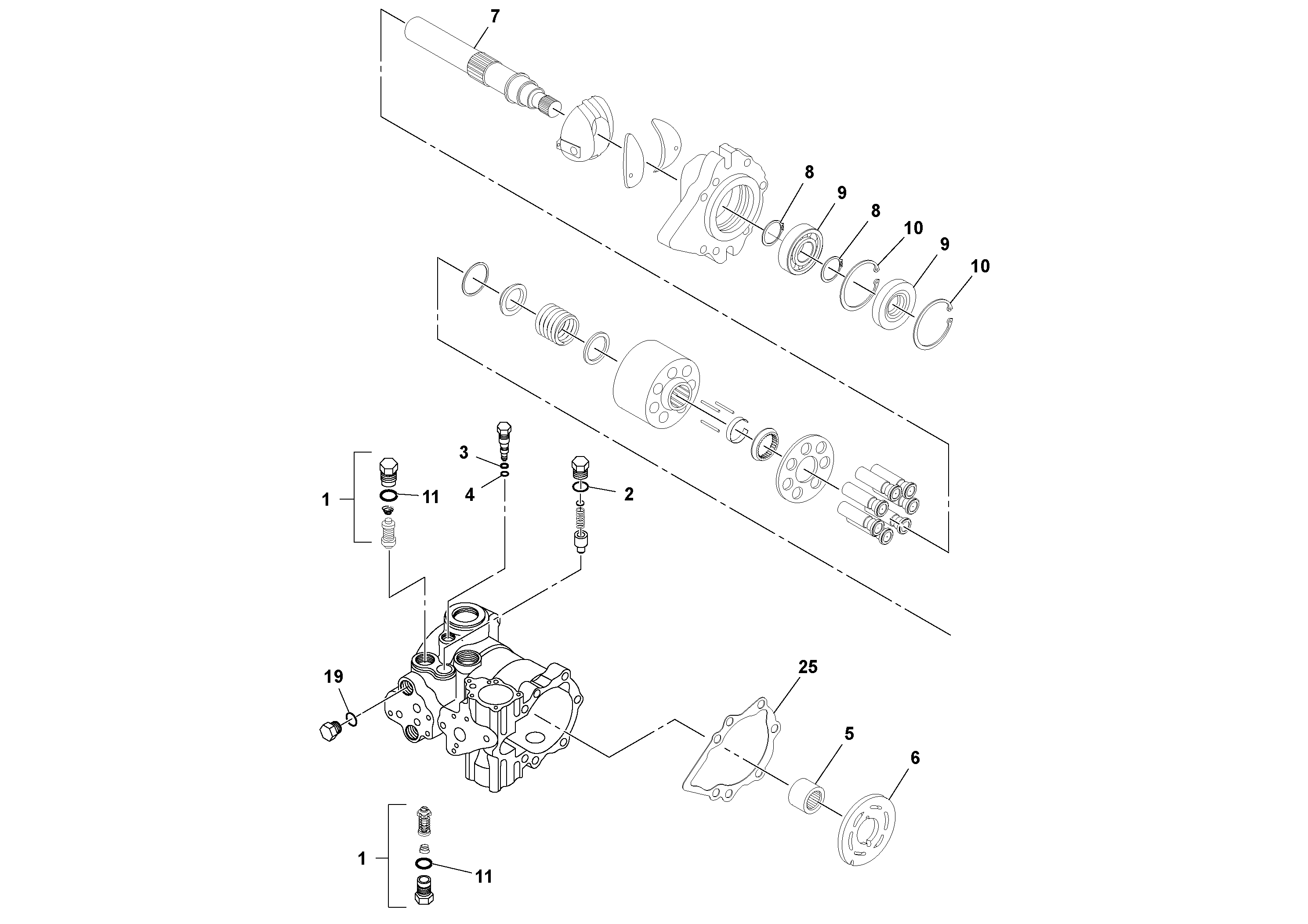Схема запчастей Volvo SD122 S/N 195942 - - 15722 Vibration Pump 
