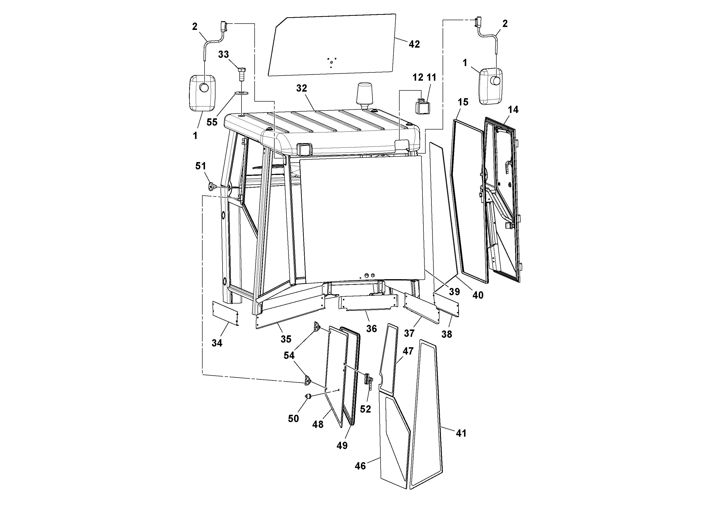 Схема запчастей Volvo SD122 S/N 195942 - - 25026 Cab Assembly 